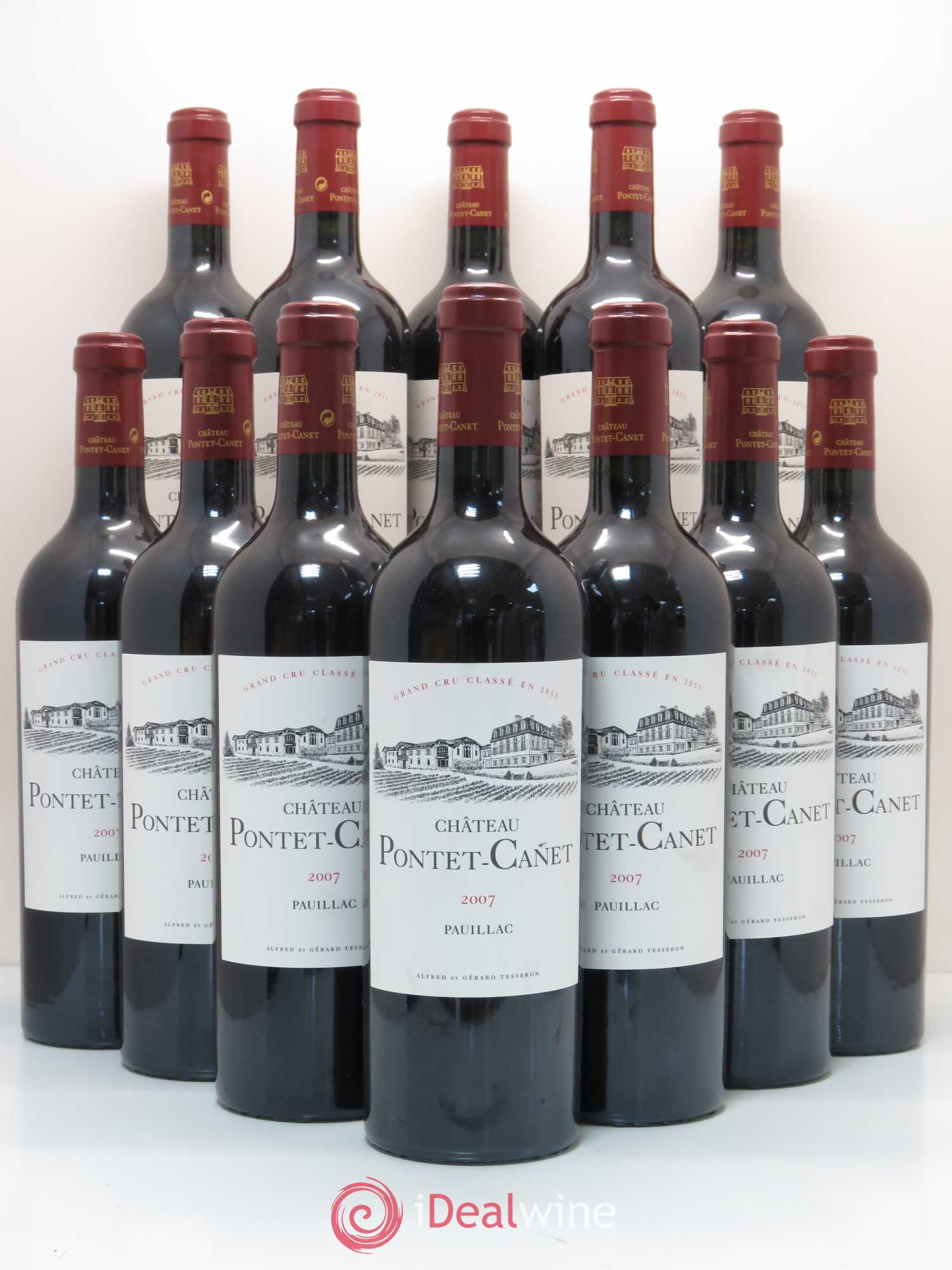 Château Pontet Canet 5ème Grand Cru Classé 2007 - Lot de 12 bouteilles - 0