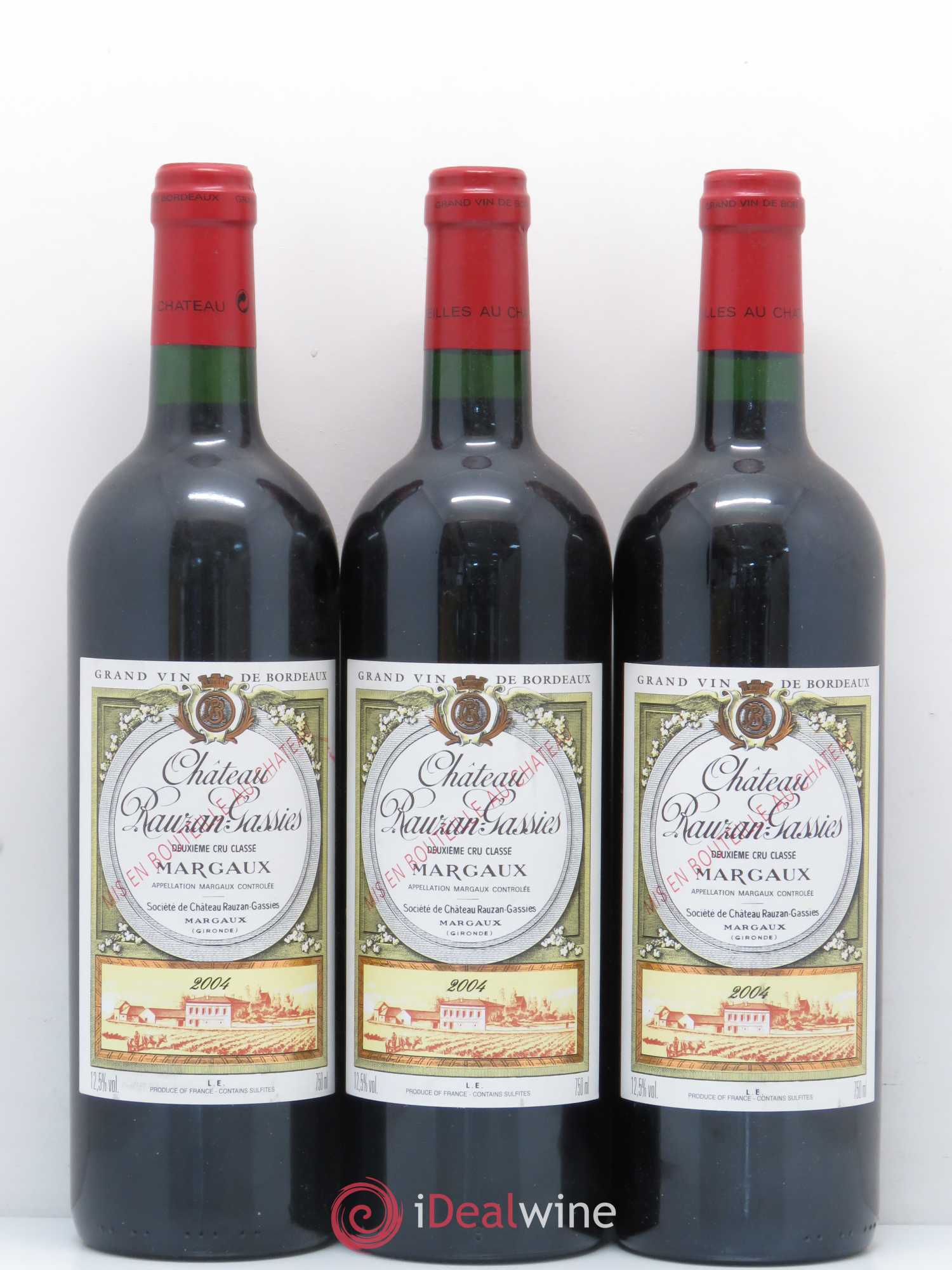 Château Rauzan-Gassies 2ème Grand Cru Classé 2004 - Lot de 12 bouteilles - 1