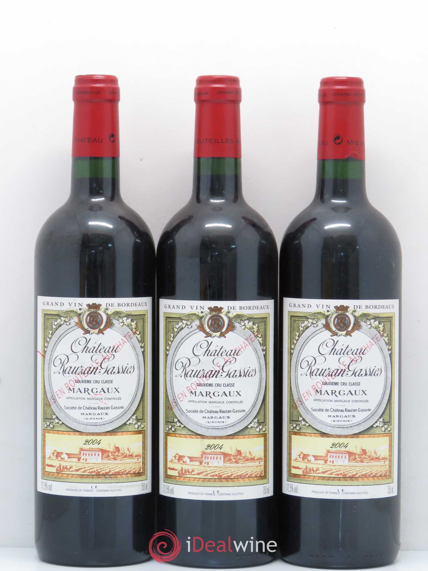 Château Rauzan-Gassies 2ème Grand Cru Classé 2004 - Lot de 12 bouteilles - 3