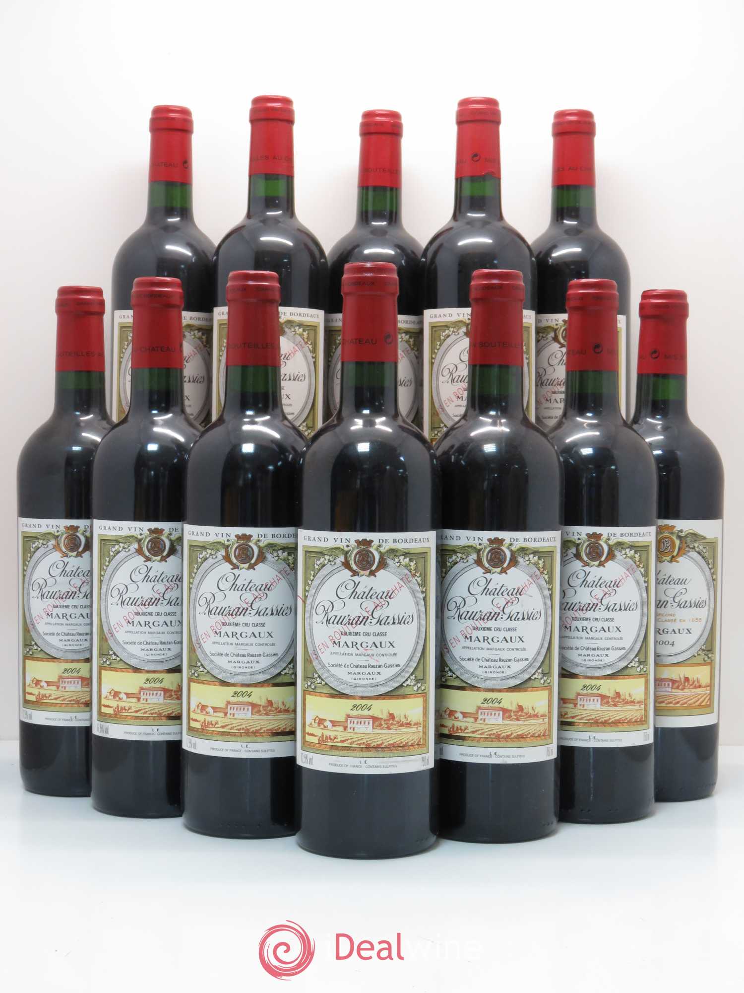 Château Rauzan-Gassies 2ème Grand Cru Classé 2004 - Lot de 12 bouteilles - 0
