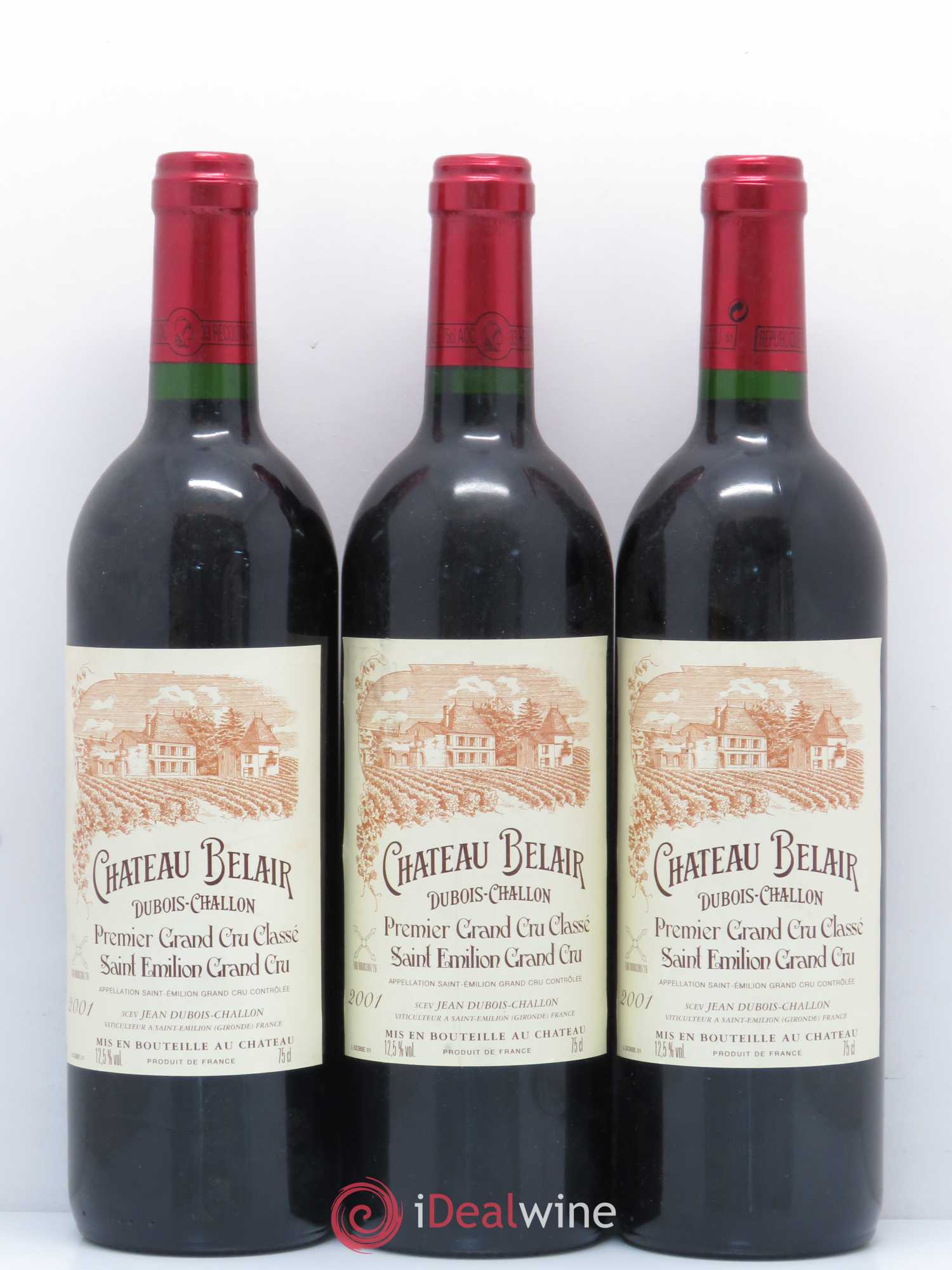 Château Belair (Belair-Monange) 1er Grand Cru Classé B 2001 - Lot de 6 bouteilles - 2