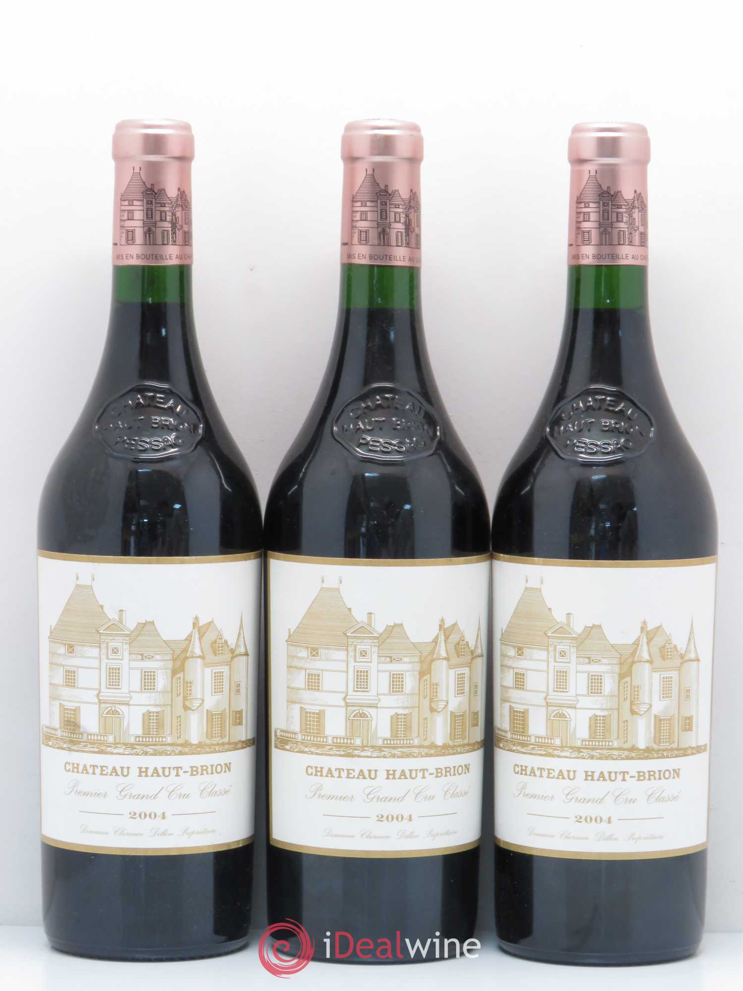 Château Haut Brion 1er Grand Cru Classé 2004 - Lot de 3 bouteilles - 0