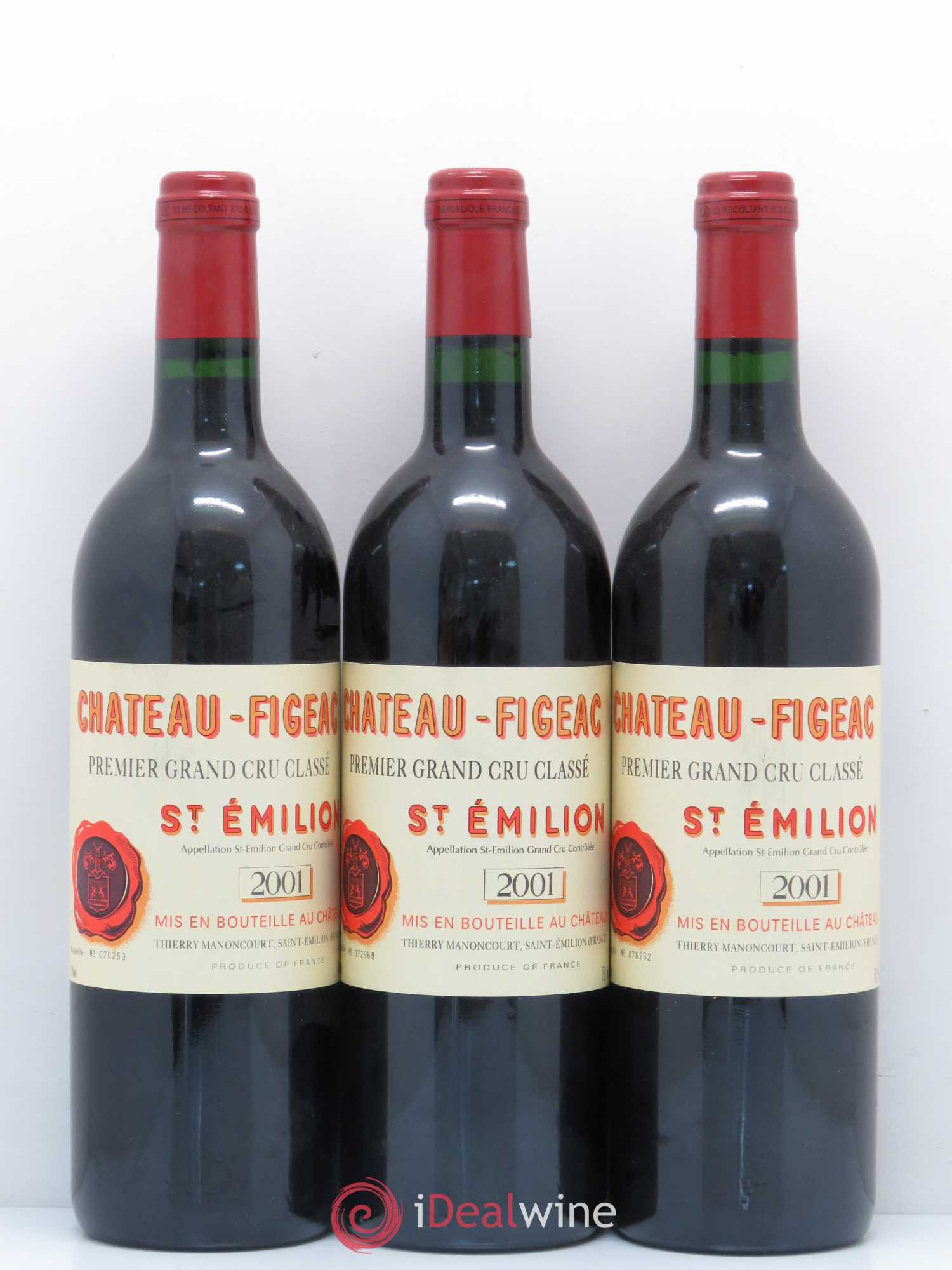 Château Figeac 1er Grand Cru Classé A 2001 - Lot de 12 bouteilles - 1