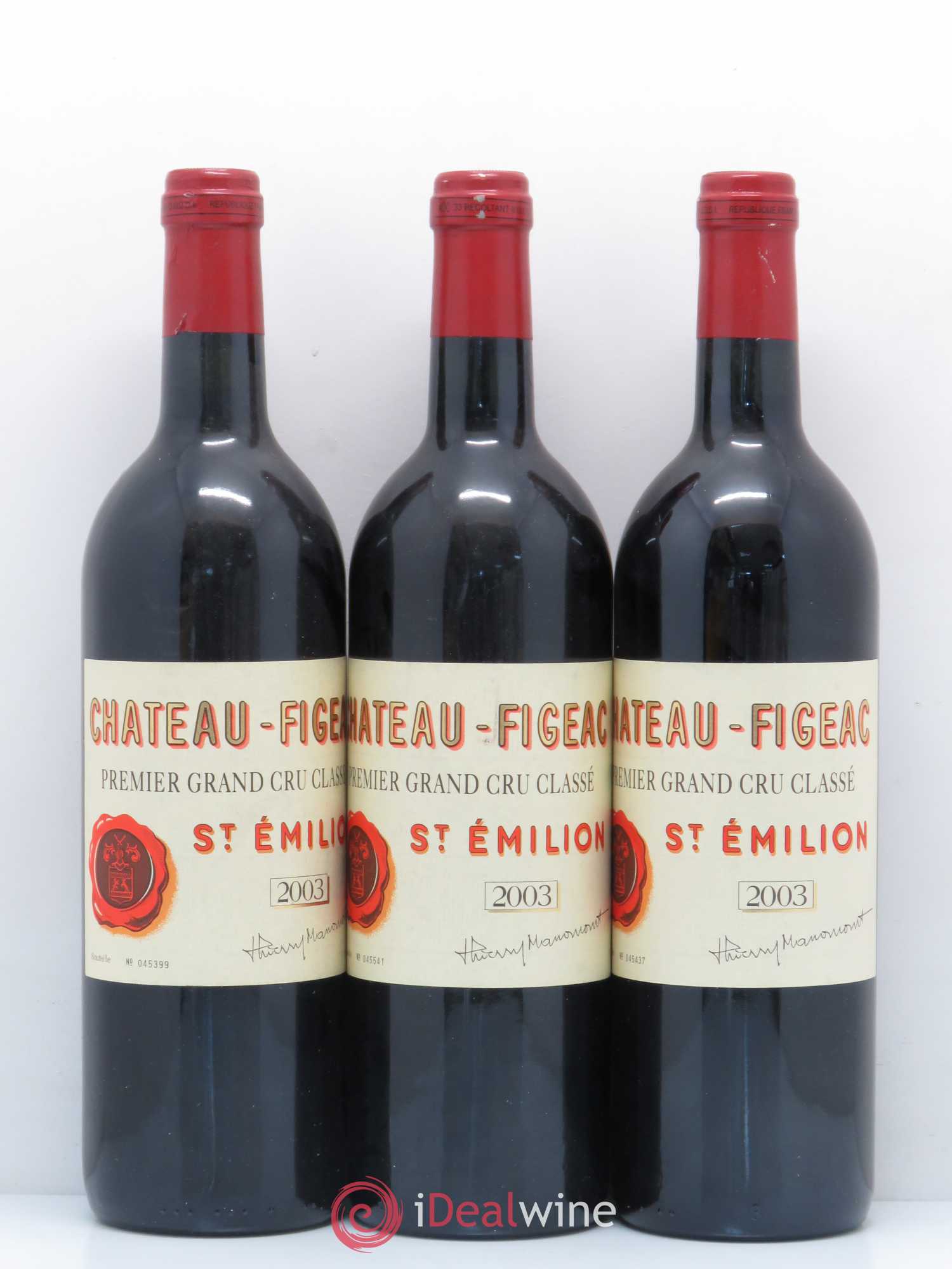 Château Figeac 1er Grand Cru Classé A 2003 - Lot de 12 bouteilles - 1