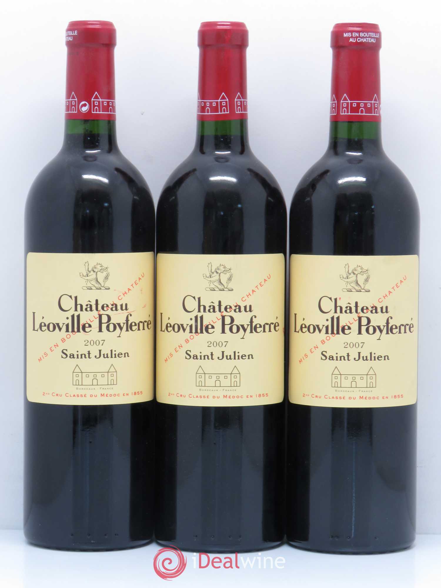 Château Léoville Poyferré 2ème Grand Cru Classé 2007 - Lot de 12 bouteilles - 1