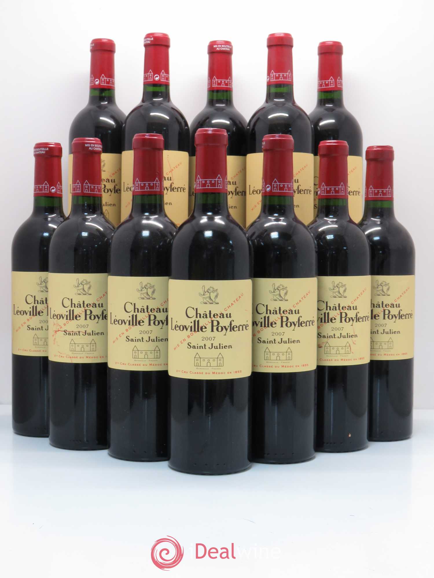 Château Léoville Poyferré 2ème Grand Cru Classé 2007 - Lot de 12 bouteilles - 0