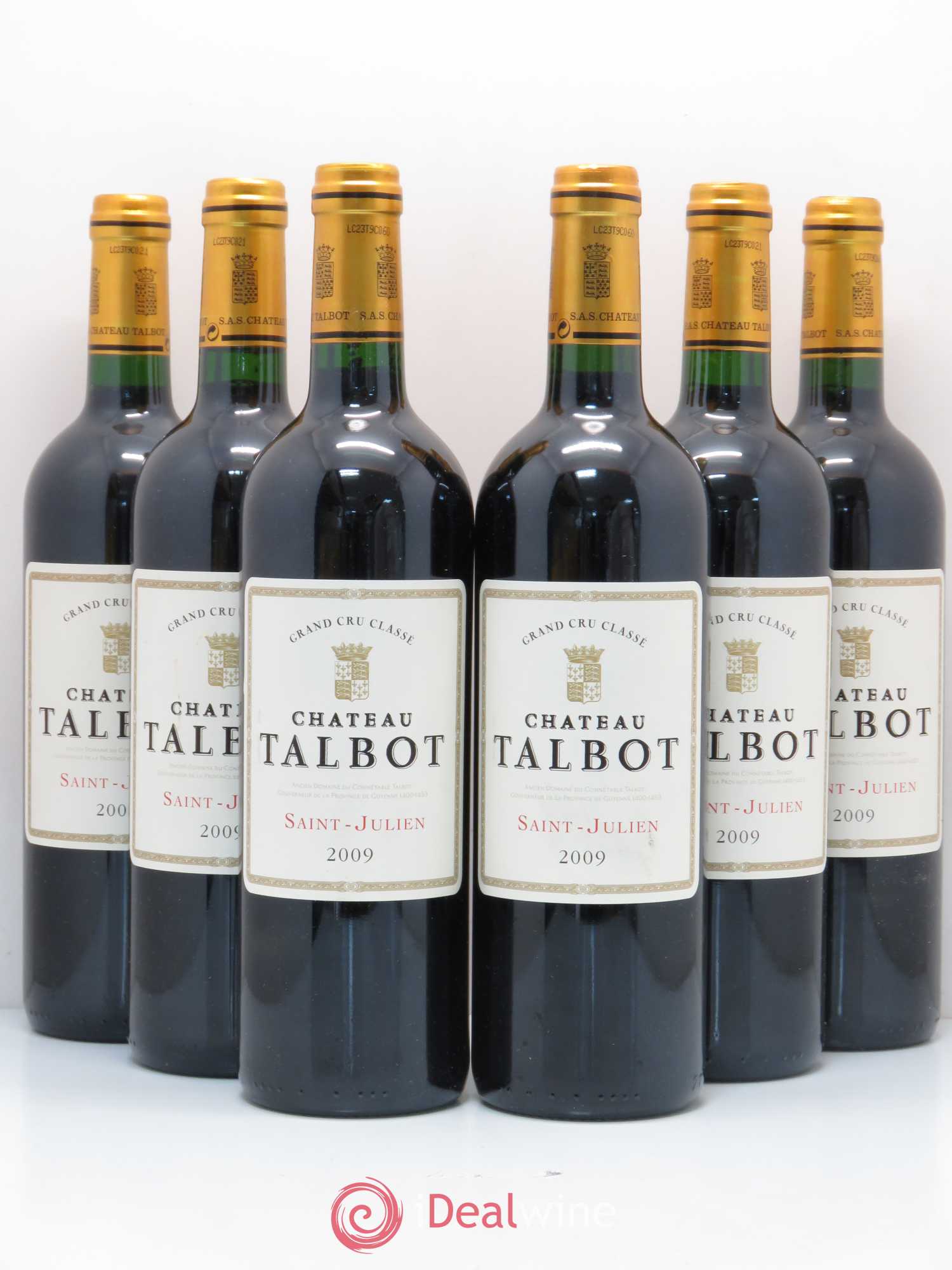 Château Talbot 4ème Grand Cru Classé 2009 - Lot de 6 bouteilles - 0