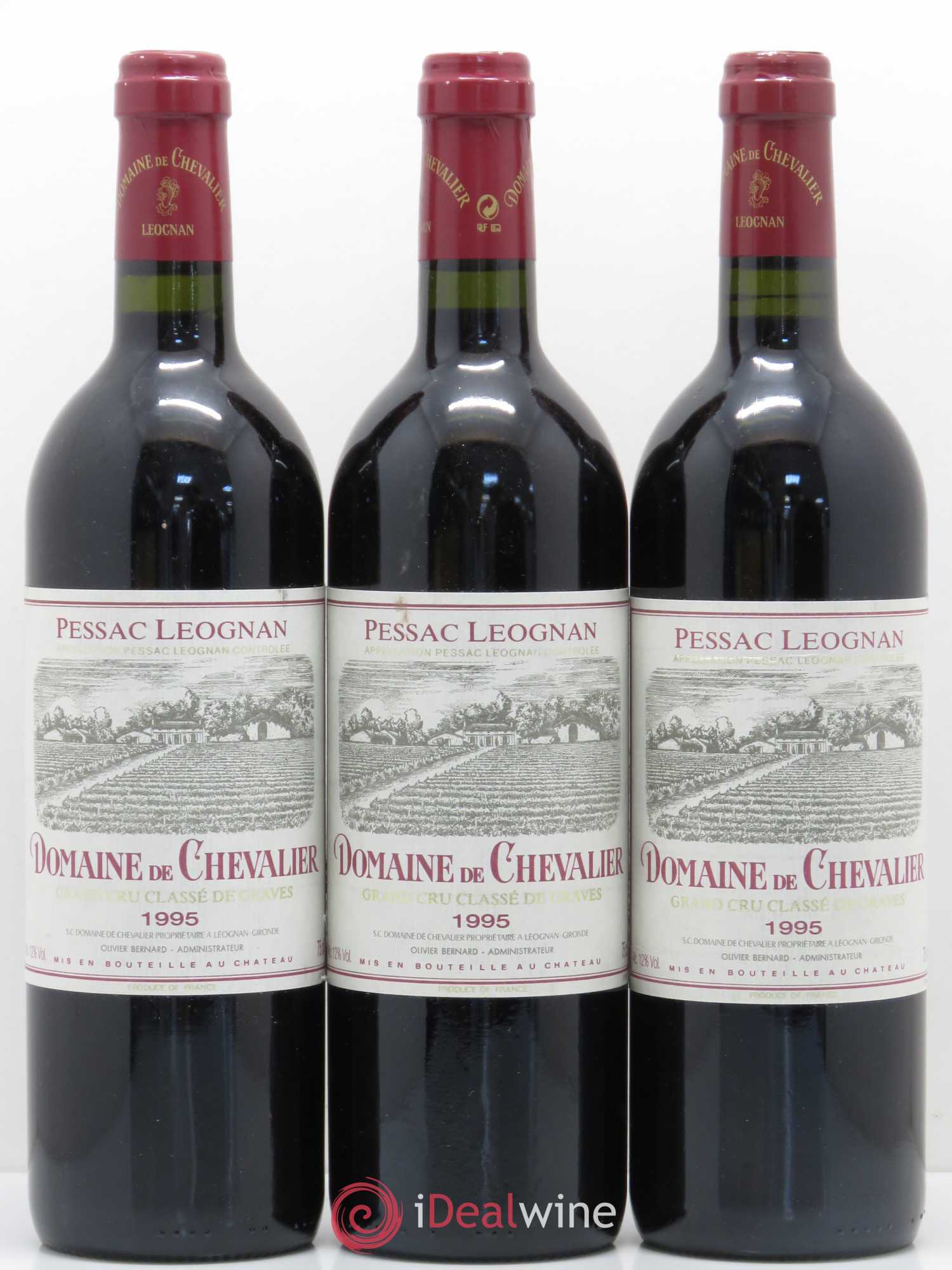 Domaine de Chevalier Cru Classé de Graves 1995 - Lot de 3 bouteilles - 0