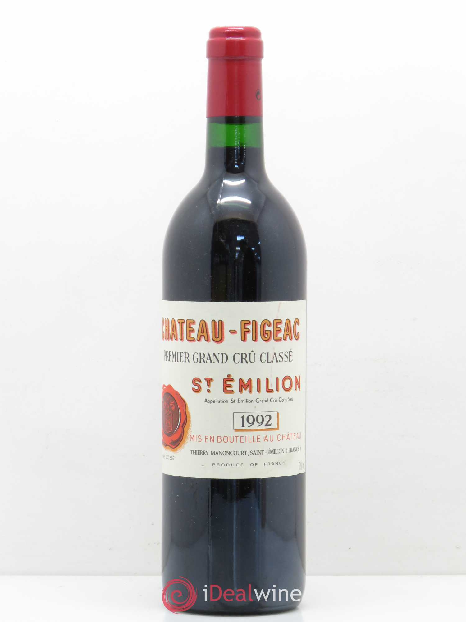 Château Figeac 1er Grand Cru Classé A 1992 - Lot de 1 bouteille - 0