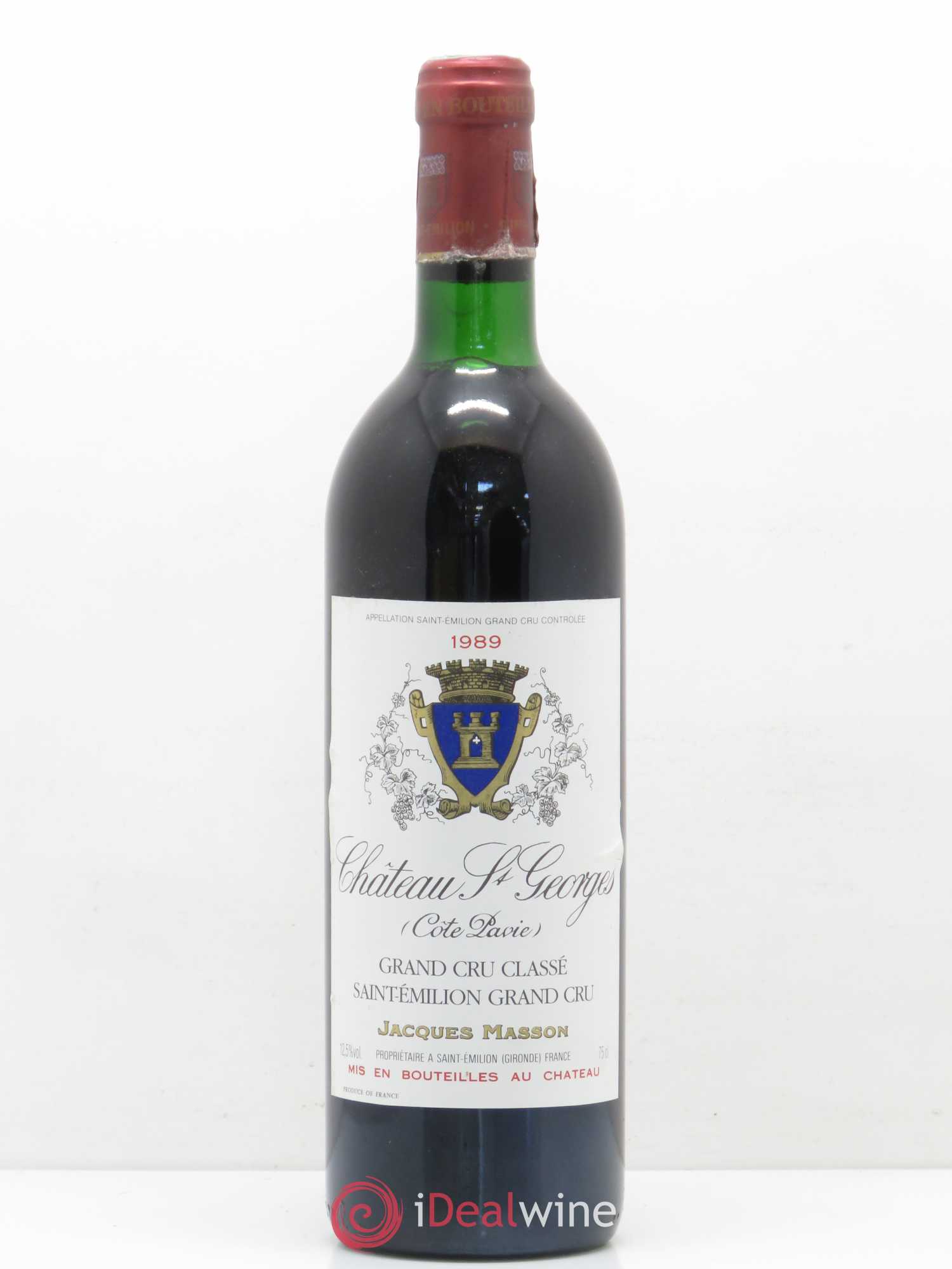 Château Saint-Georges Côte Pavie Grand Cru Classé 1989 - Lot de 1 bouteille - 0