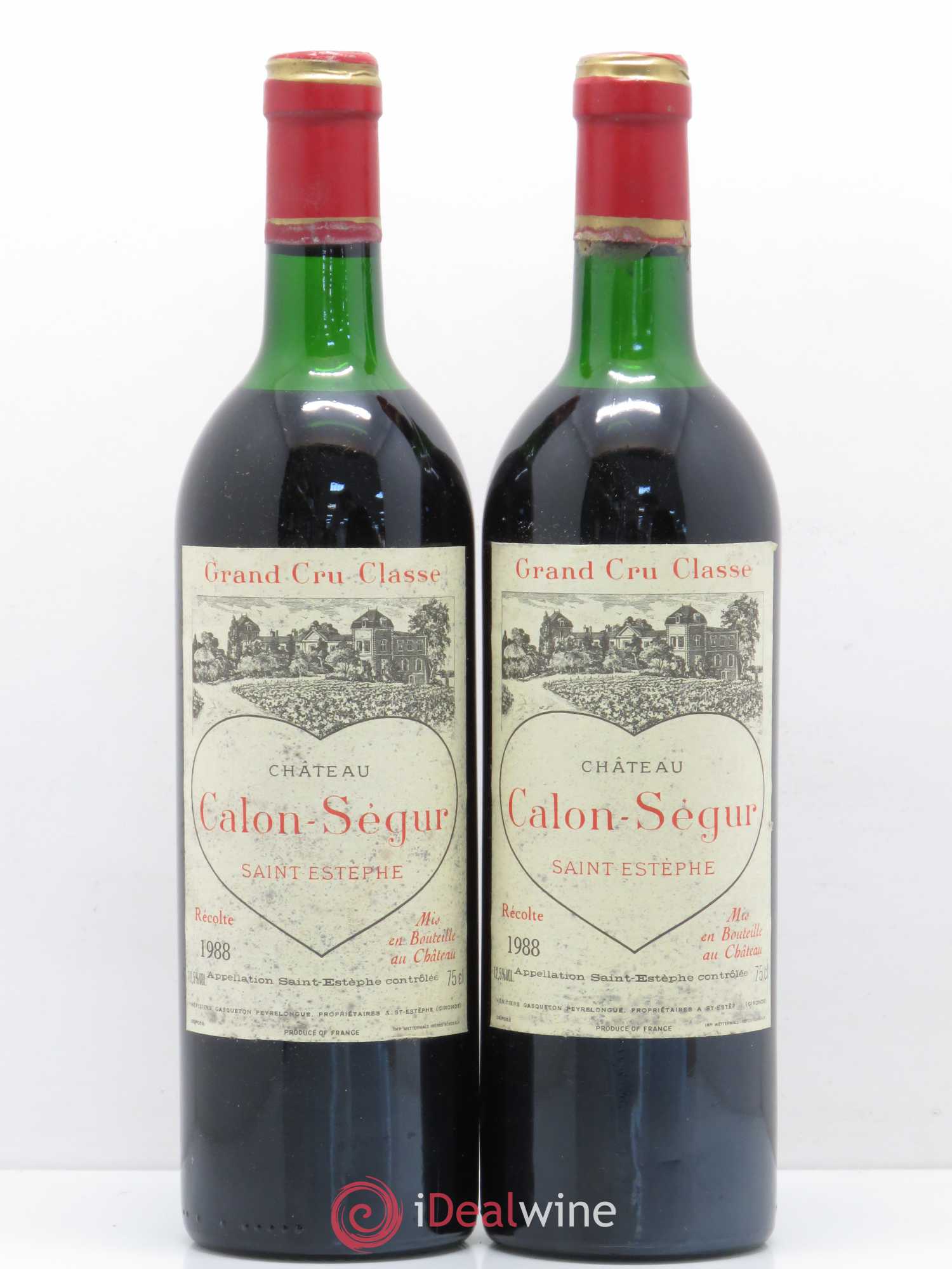 Château Calon Ségur 3ème Grand Cru Classé 1988 - Lot de 2 bouteilles - 0