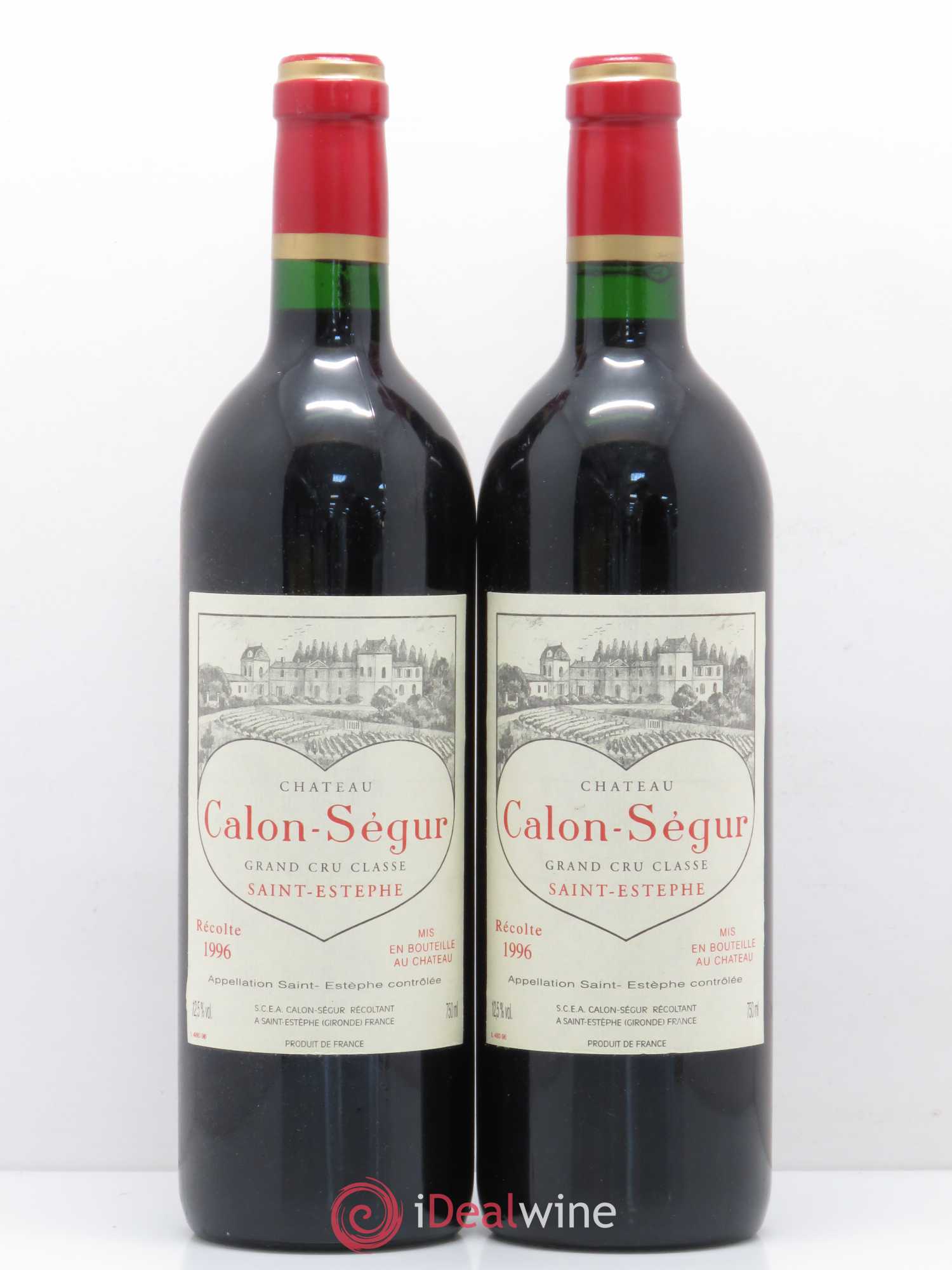 Château Calon Ségur 3ème Grand Cru Classé 1996 - Lot de 2 bouteilles - 0