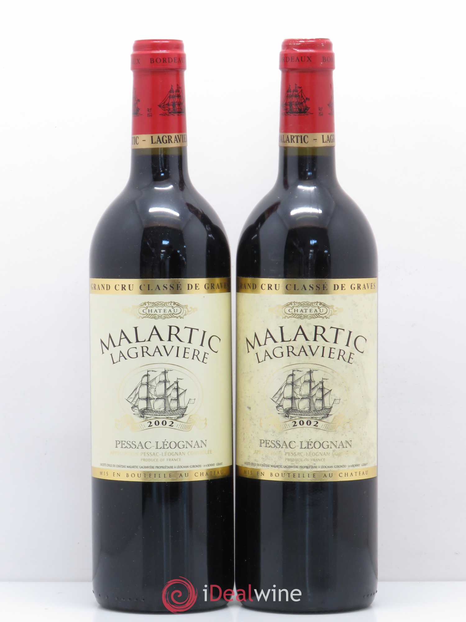Château Malartic-Lagravière Cru Classé de Graves 2002 - Lot de 2 bouteilles - 0
