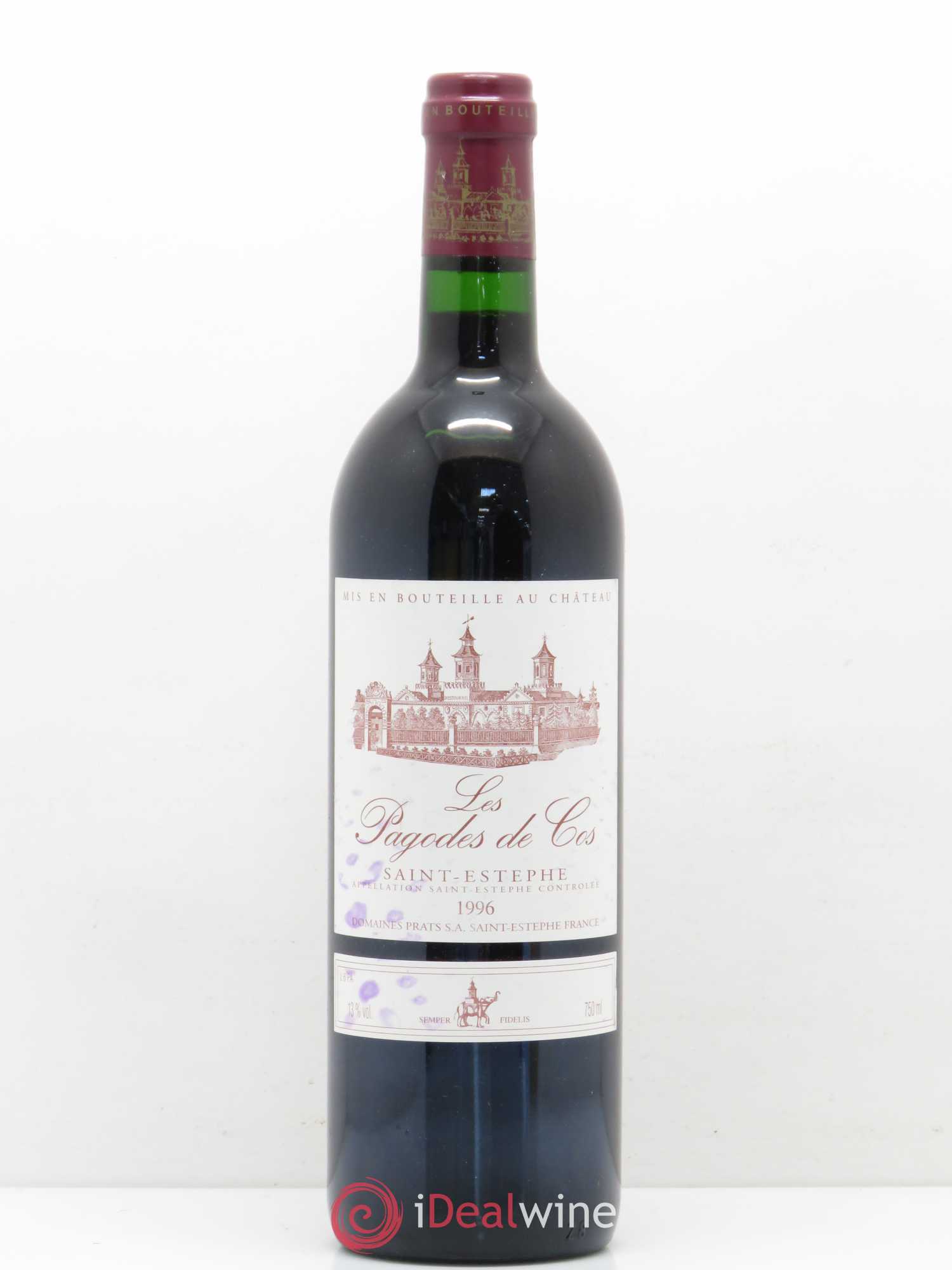 Les Pagodes de Cos Second Vin 1996 - Lot de 1 bouteille - 0