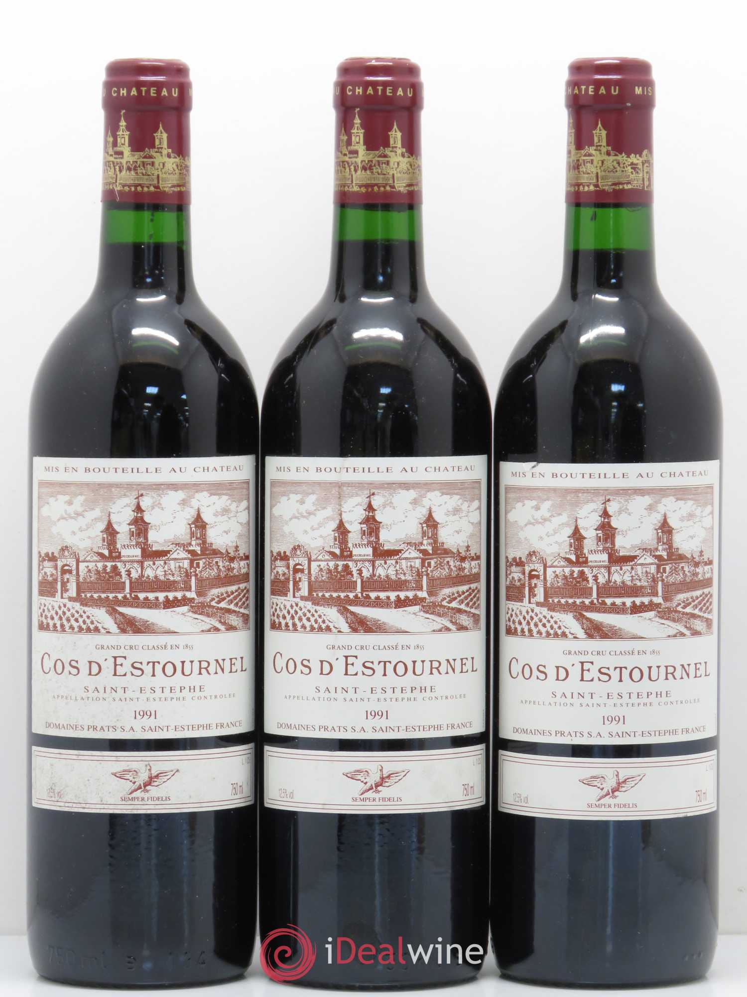 Cos d'Estournel 2ème Grand Cru Classé 1991 - Lot de 3 bouteilles - 0