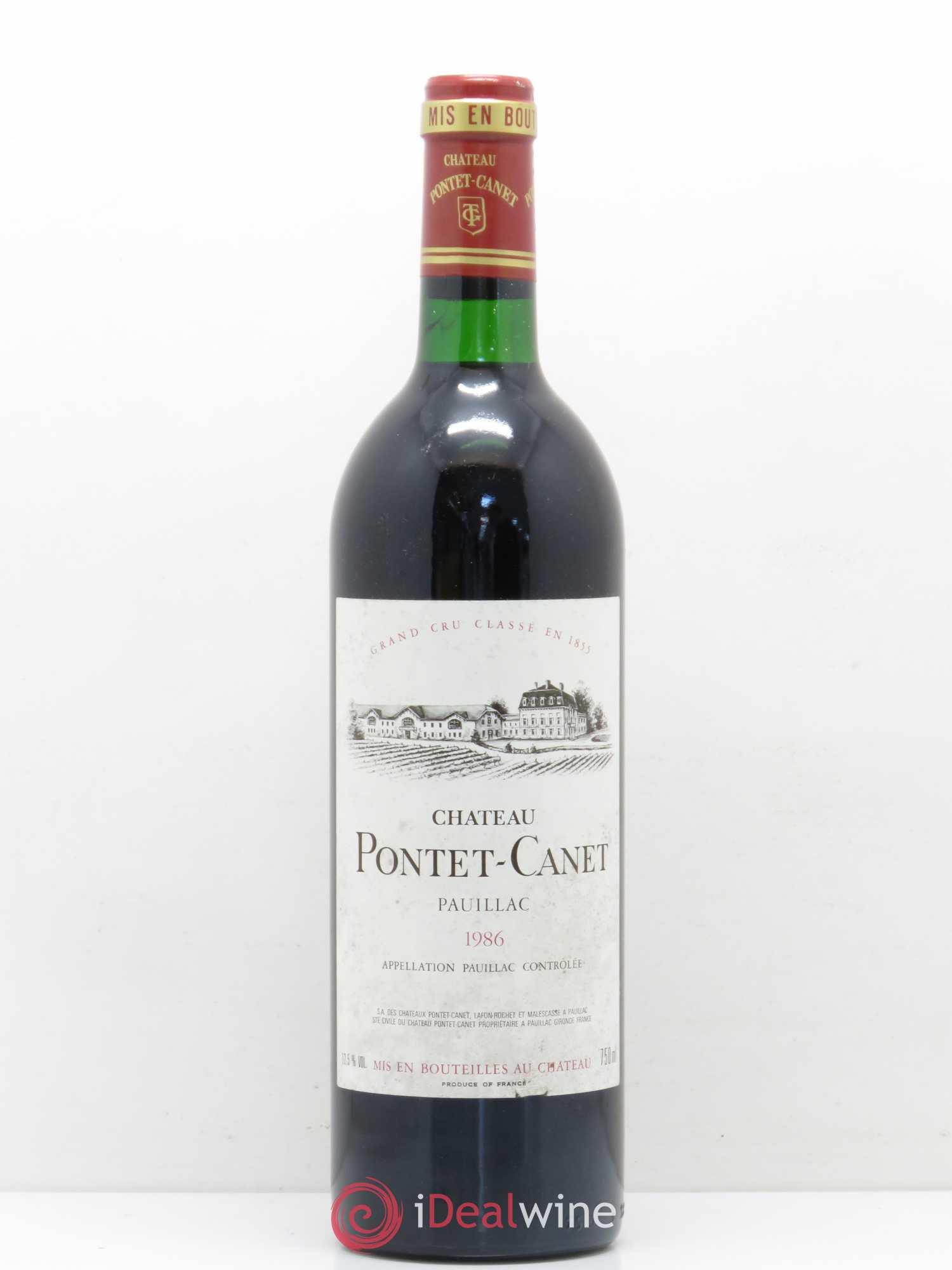 Château Pontet Canet 5ème Grand Cru Classé 1986 - Lot de 1 bouteille - 0