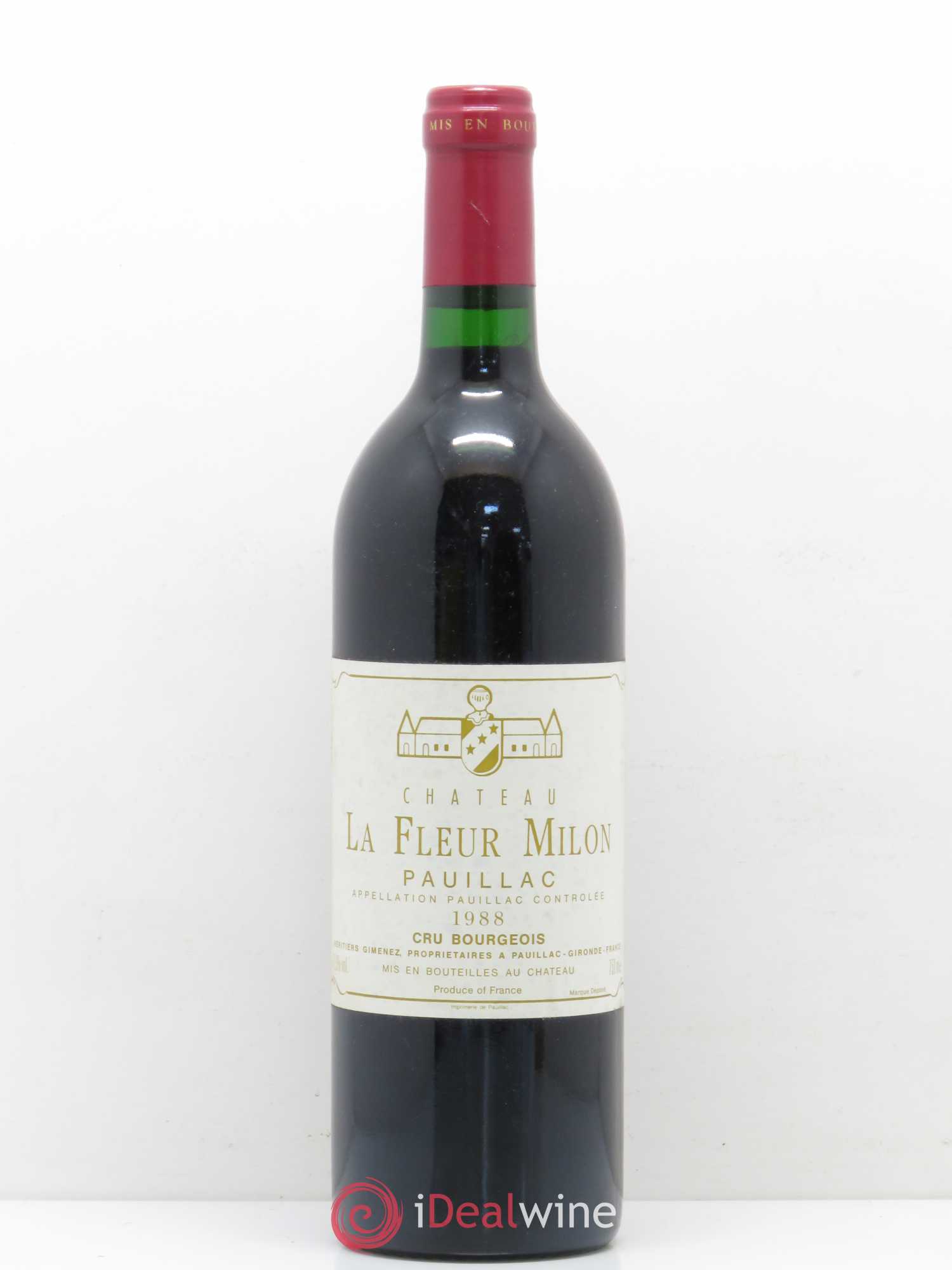Château la Fleur Milon Cru Bourgeois 1988 - Lot de 1 bouteille - 0