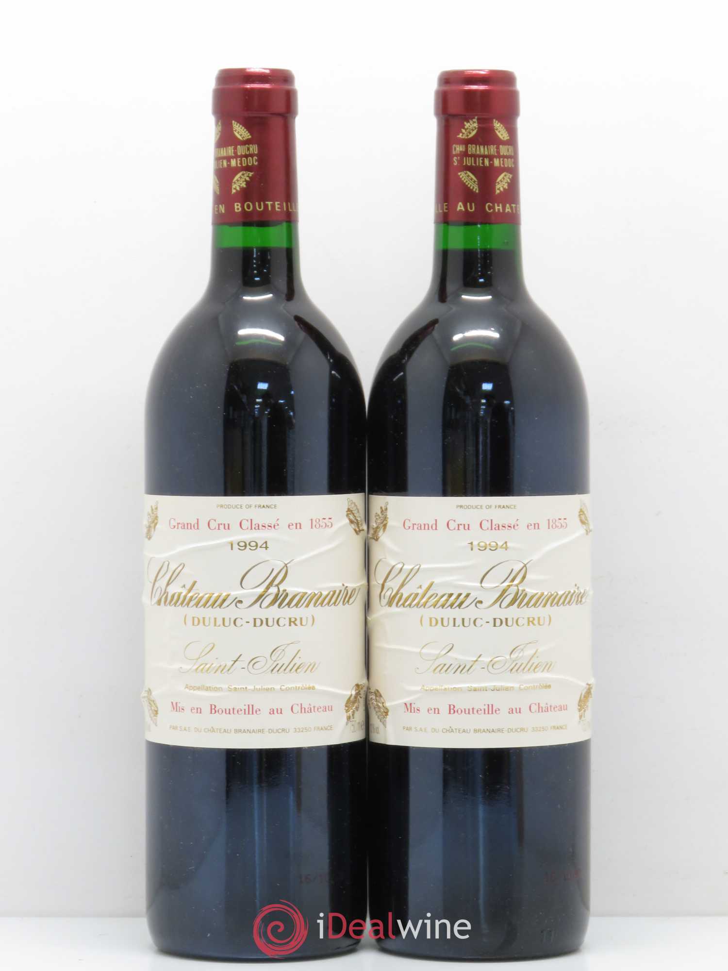 Château Branaire Ducru 4ème Grand Cru Classé 1994 - Lot de 2 bouteilles - 0