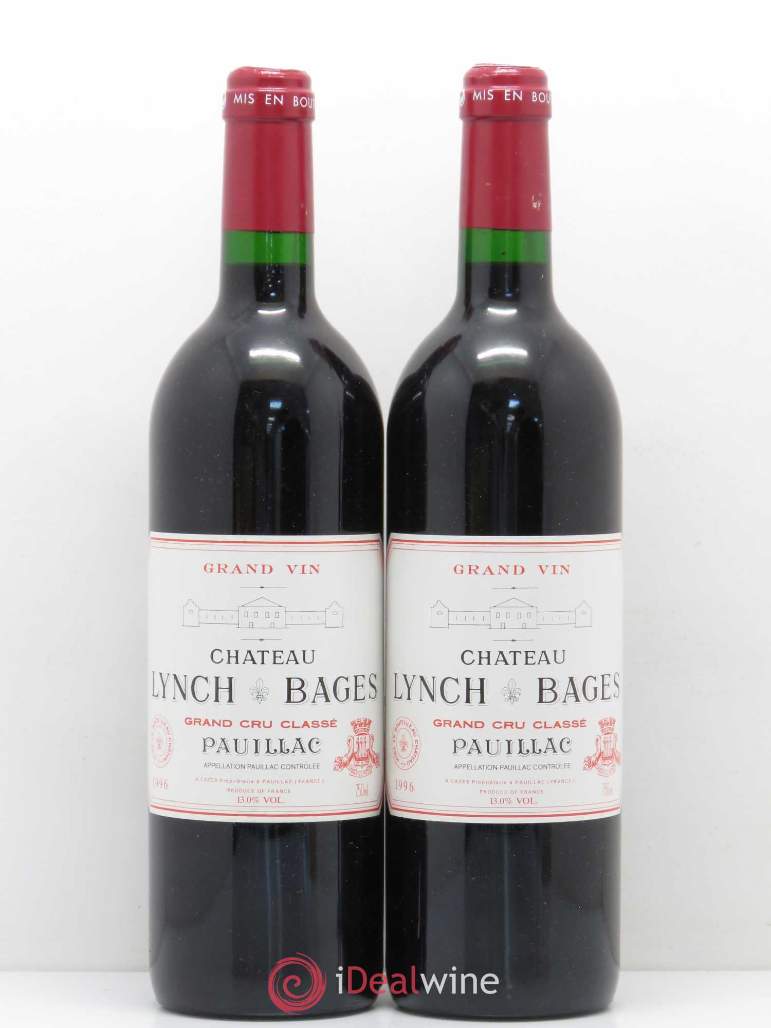 Château Lynch Bages 5ème Grand Cru Classé 1996 - Lot de 2 bouteilles - 0