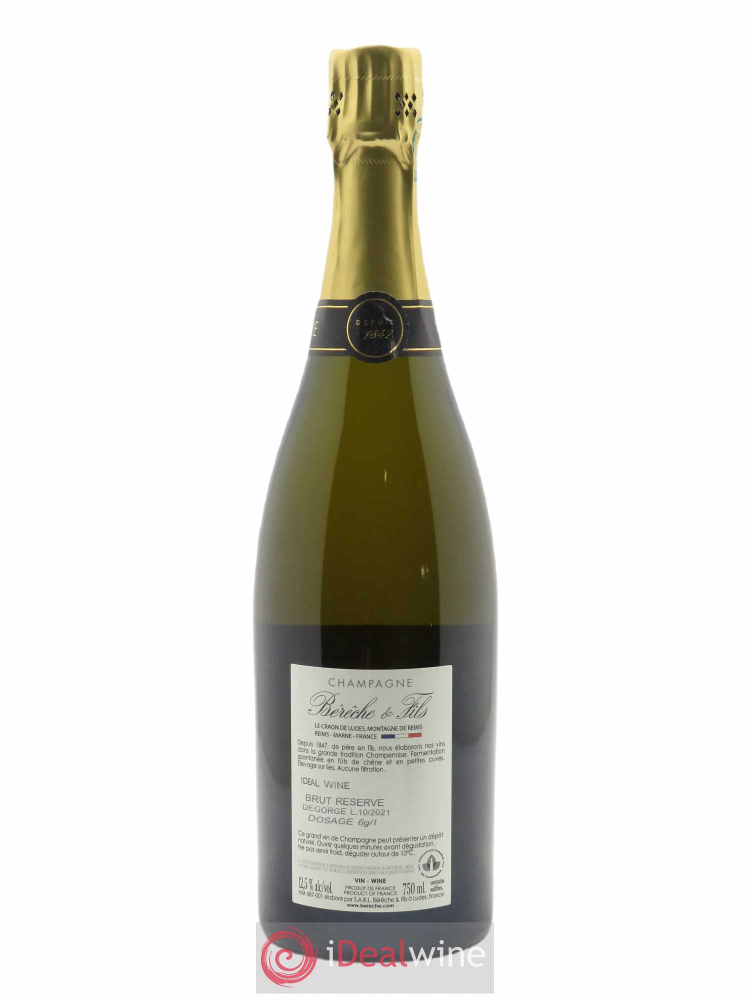 Brut Réserve Bérêche et Fils - Lot of 1 bottle - 1