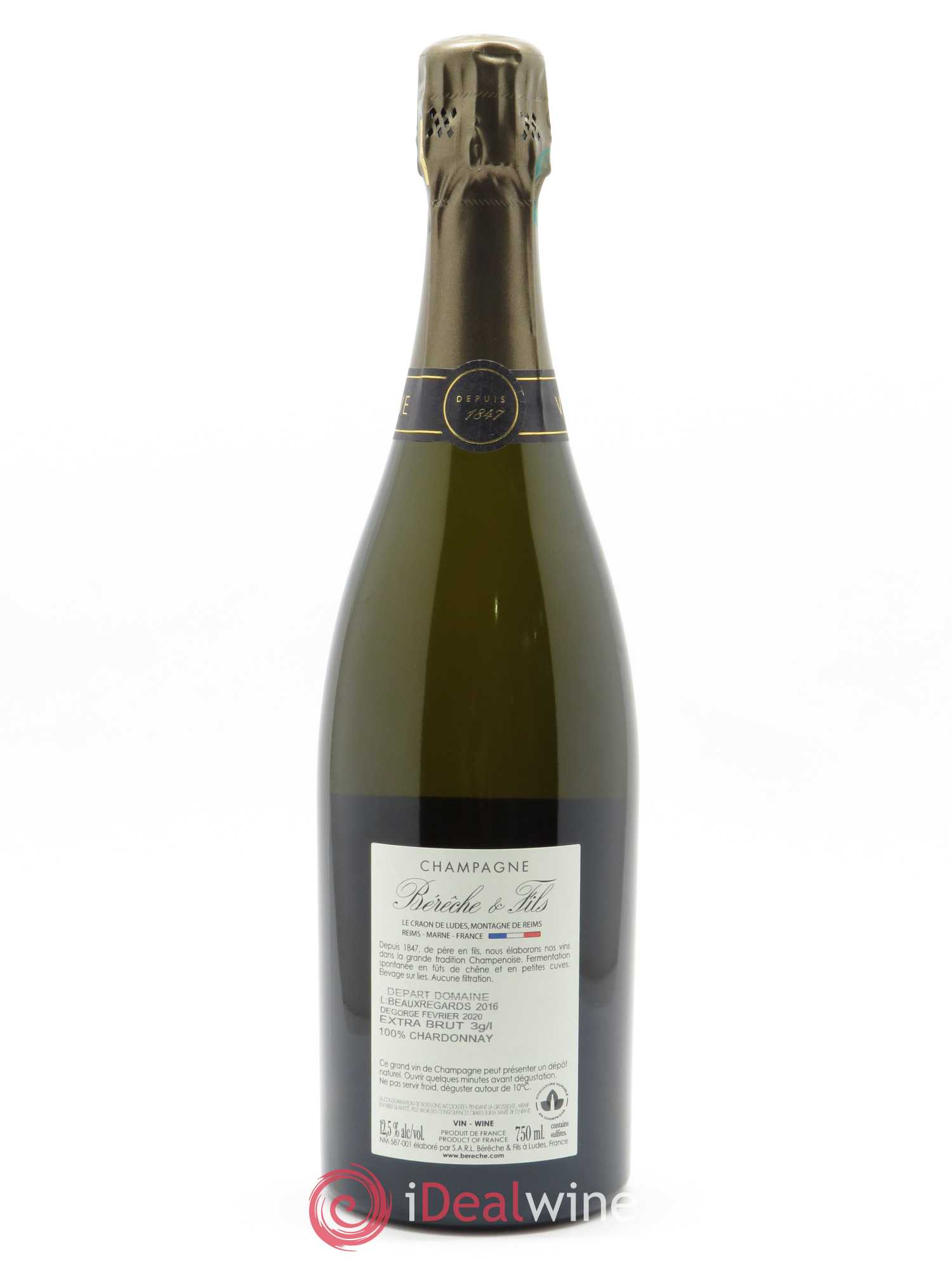 Les Beaux Regards Extra-Brut Bérêche et Fils 2016 - Lot de 1 bouteille - 1