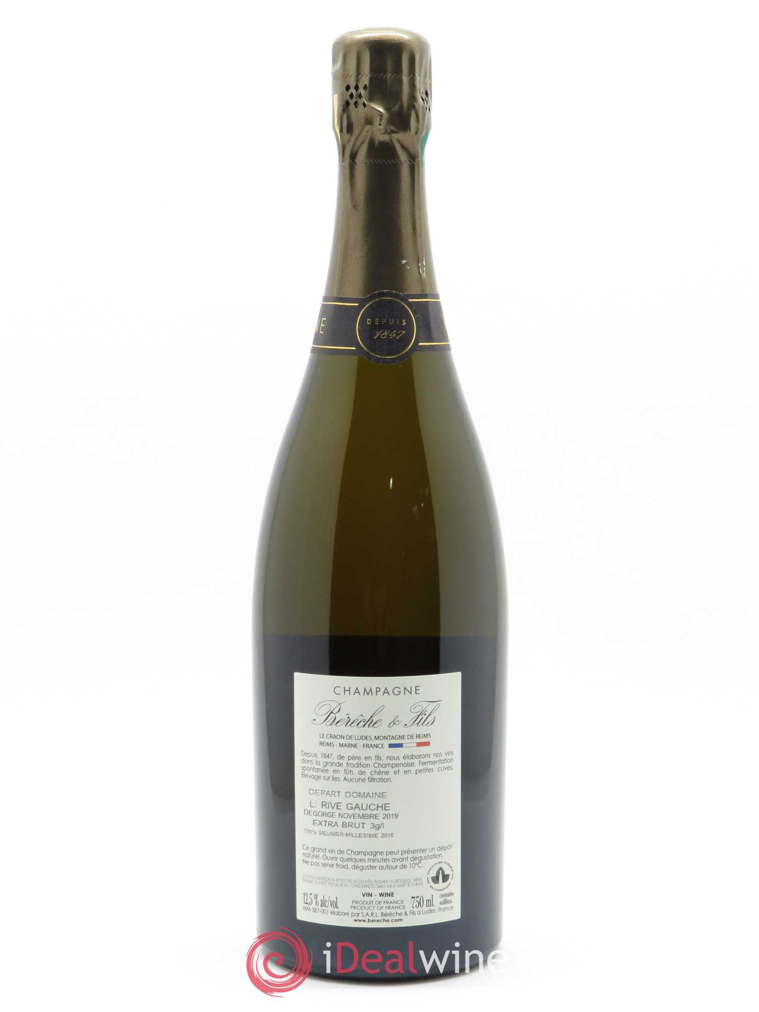 Rive Gauche Extra-Brut Bérêche et Fils 2016 - Lot de 1 bouteille - 1