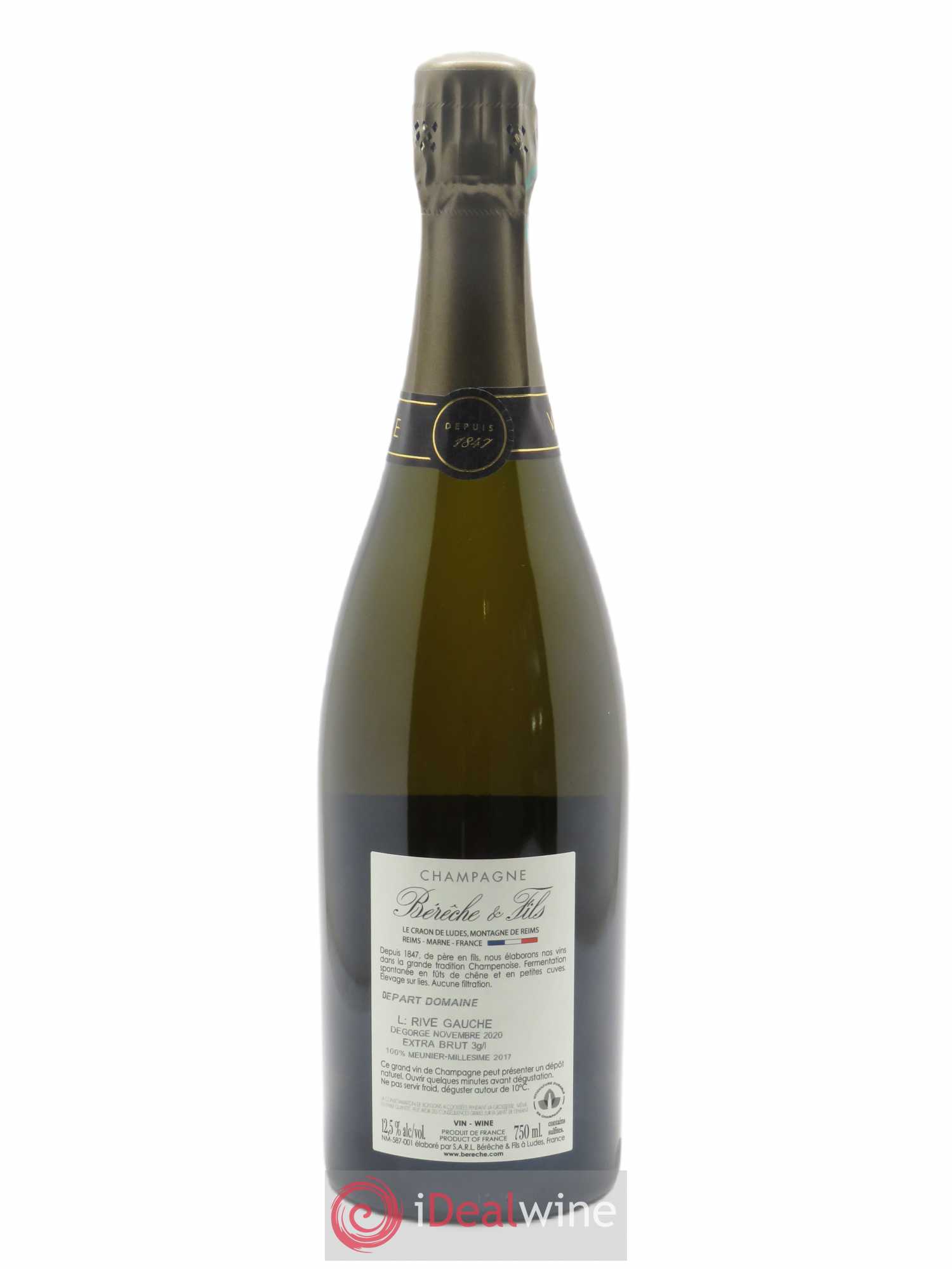 Rive Gauche Extra-Brut Bérêche et Fils 2017 - Lot of 1 bottle - 1