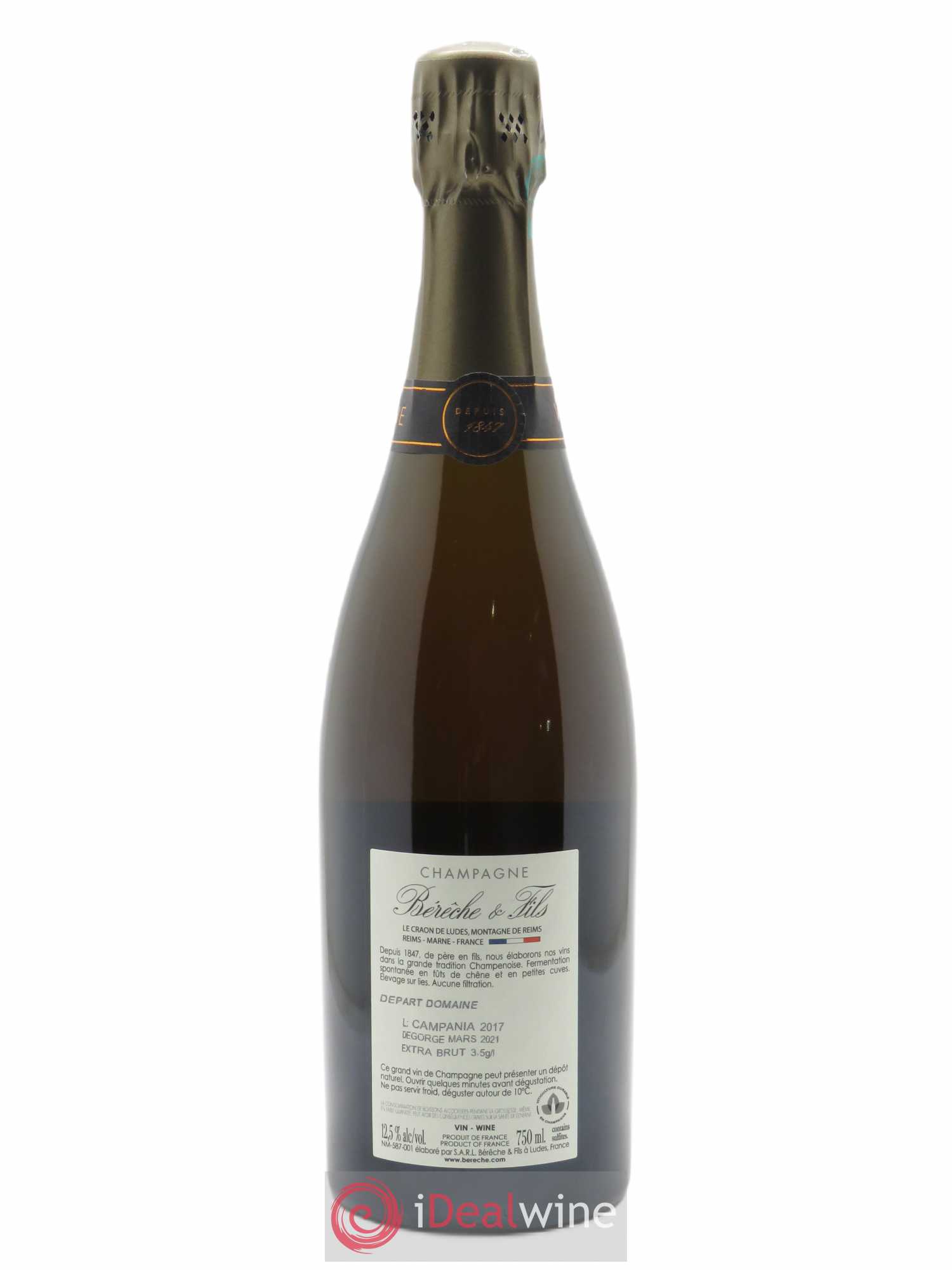 Campania Remensis Extra-Brut Bérêche et Fils - Lot de 1 bouteille - 1