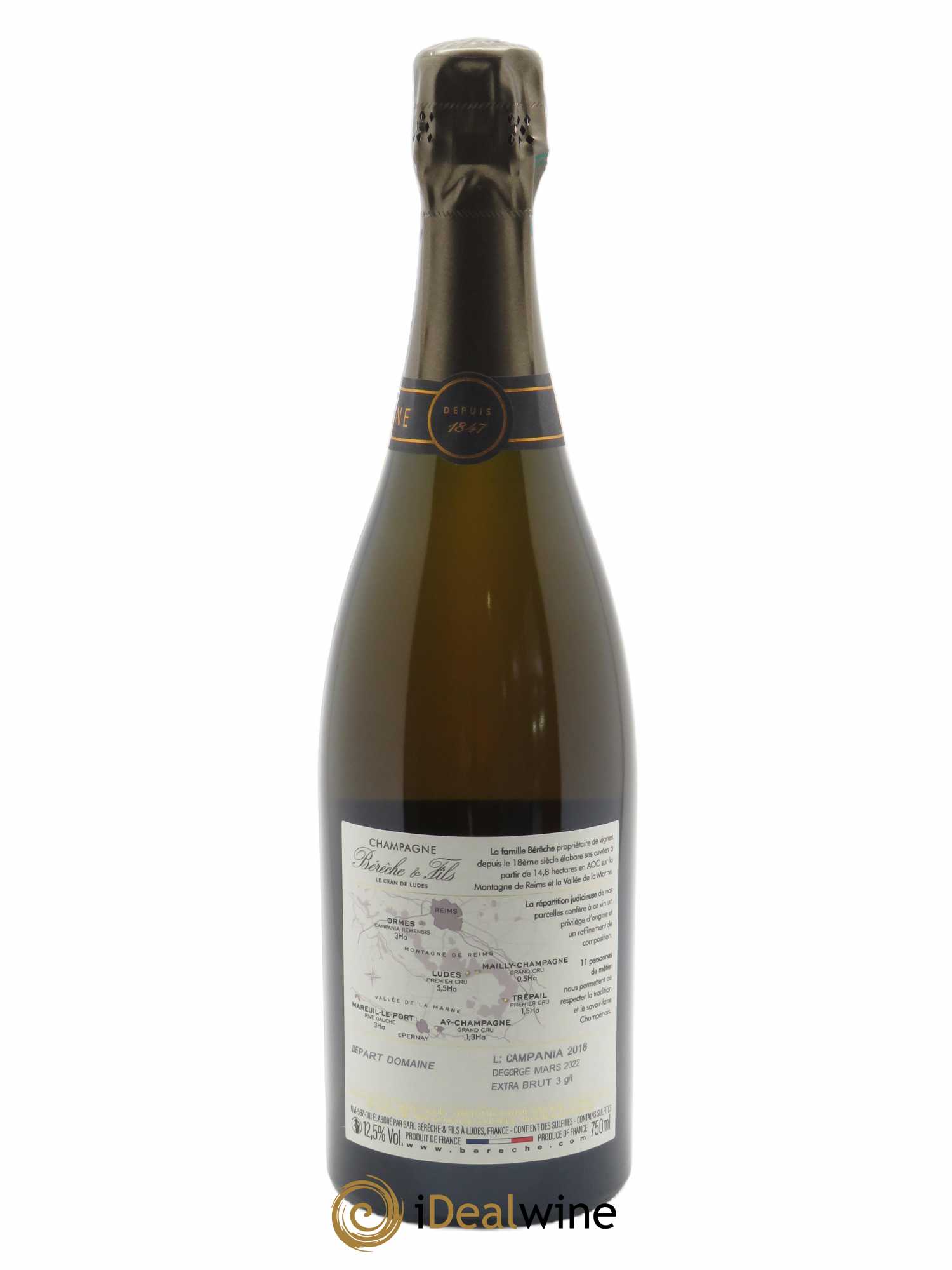 Campania Remensis Extra-Brut Bérêche et Fils 2018 - Lot de 1 bouteille - 1