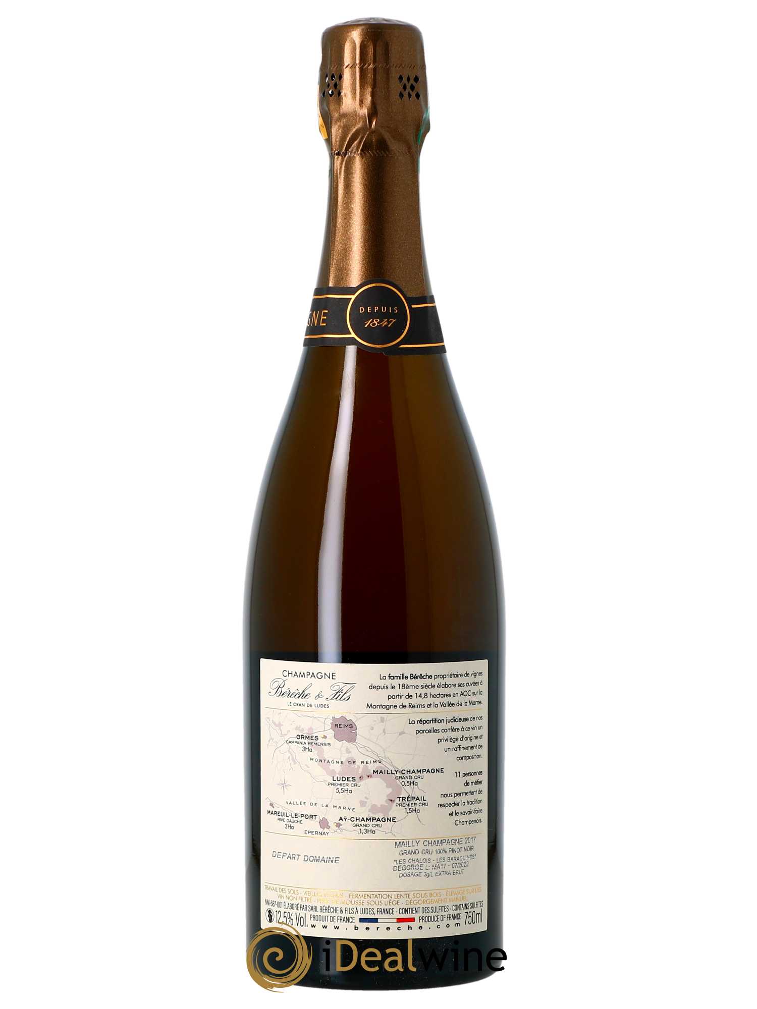 Mailly-Champagne Grand Cru Extra-Brut Bérêche et Fils 2017 - Lot of 1 bottle - 1