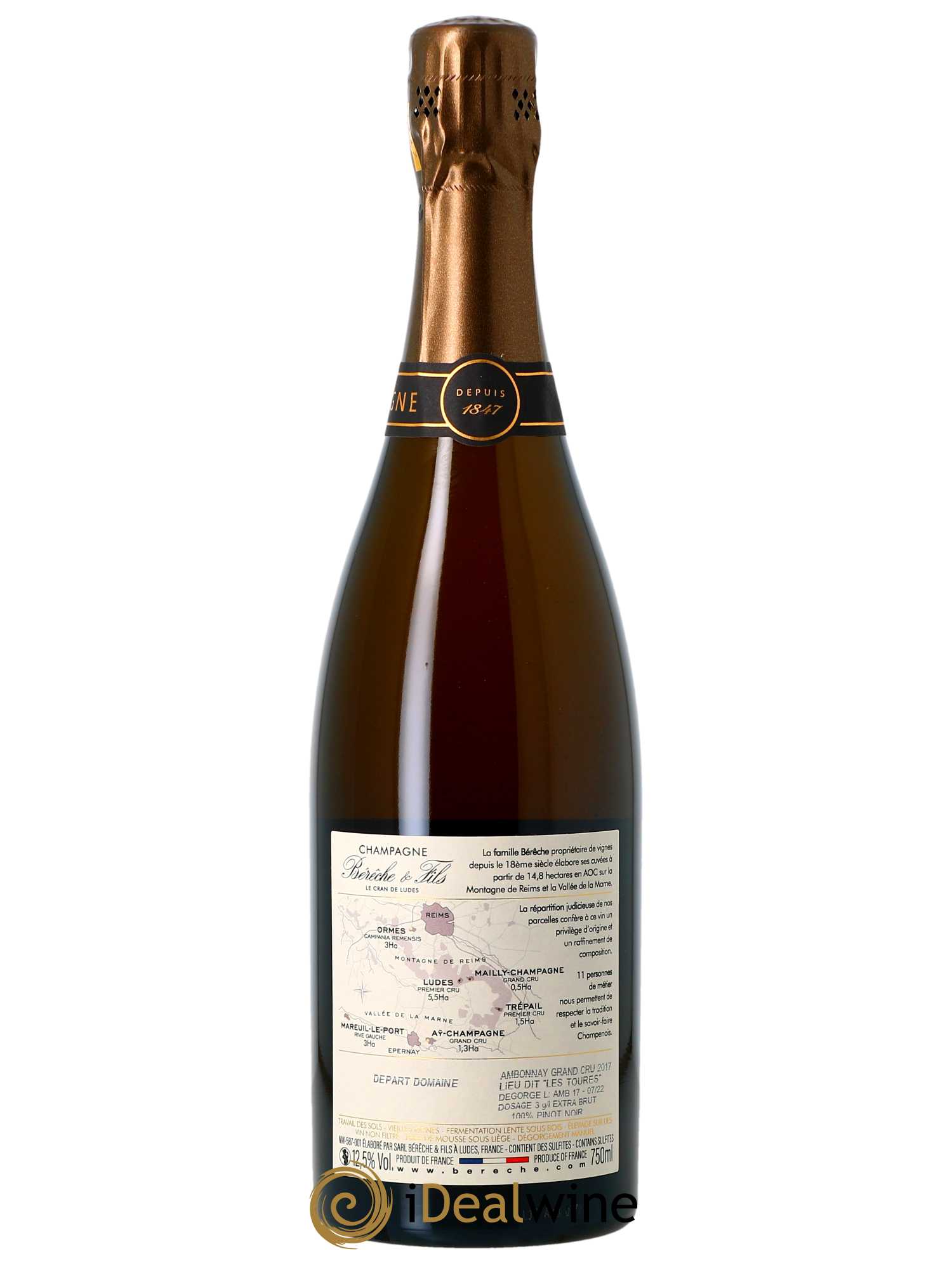 Ambonnay Grand Cru Extra-Brut Bérêche et Fils 2017 - Lot de 1 bouteille - 1