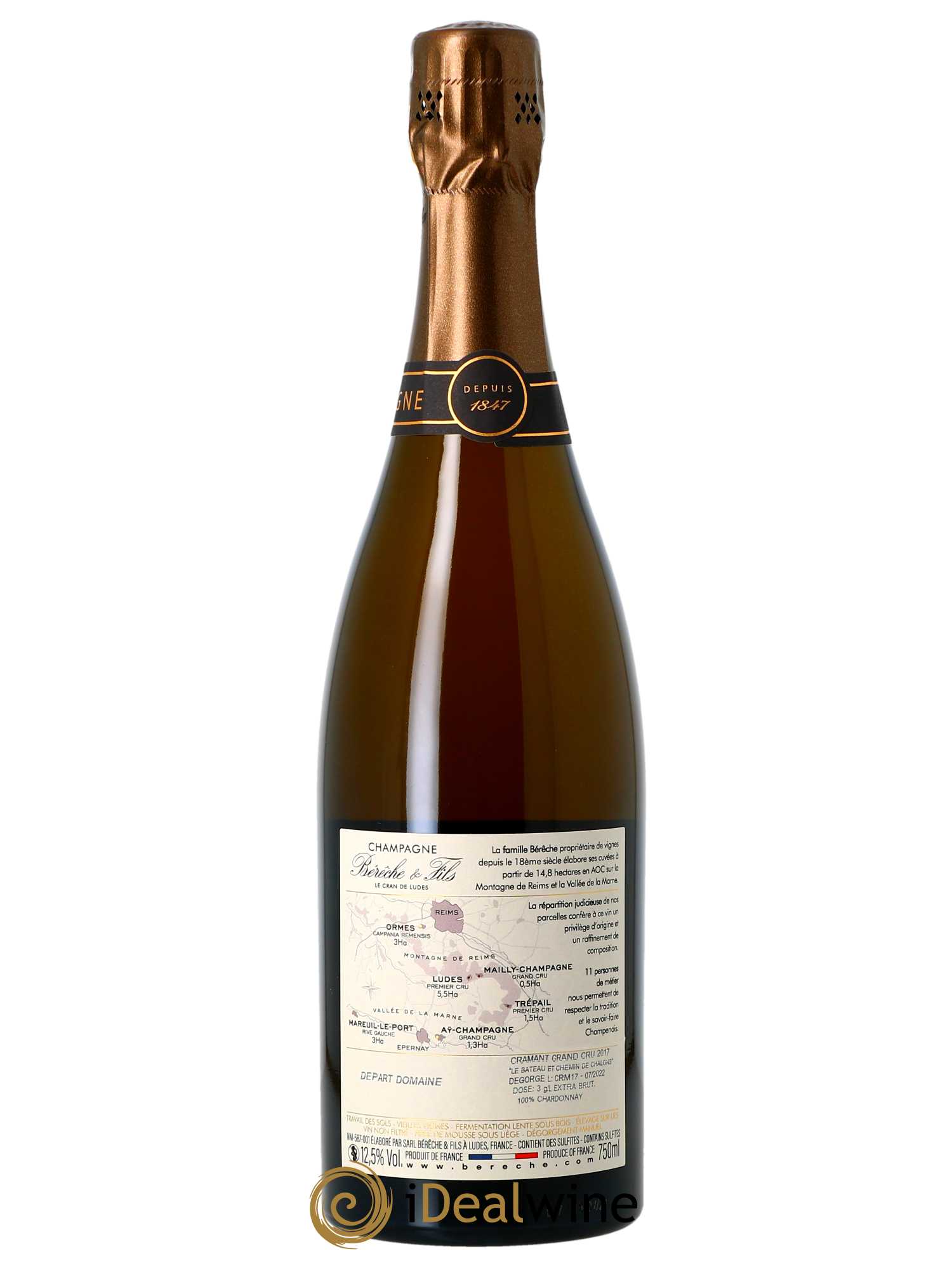Cramant Grand Cru Extra-Brut Bérêche et Fils 2017 - Lot of 1 bottle - 1