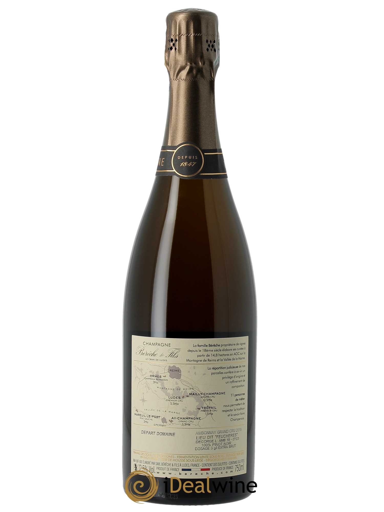Ambonnay Grand Cru Extra-Brut Bérêche et Fils 2018 - Lot de 1 bouteille - 1