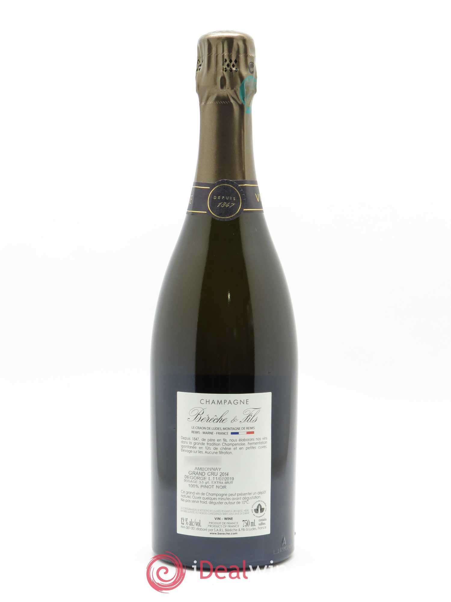 Ambonnay Grand Cru Extra-Brut Bérêche et Fils 2014 - Lot de 1 bouteille - 1