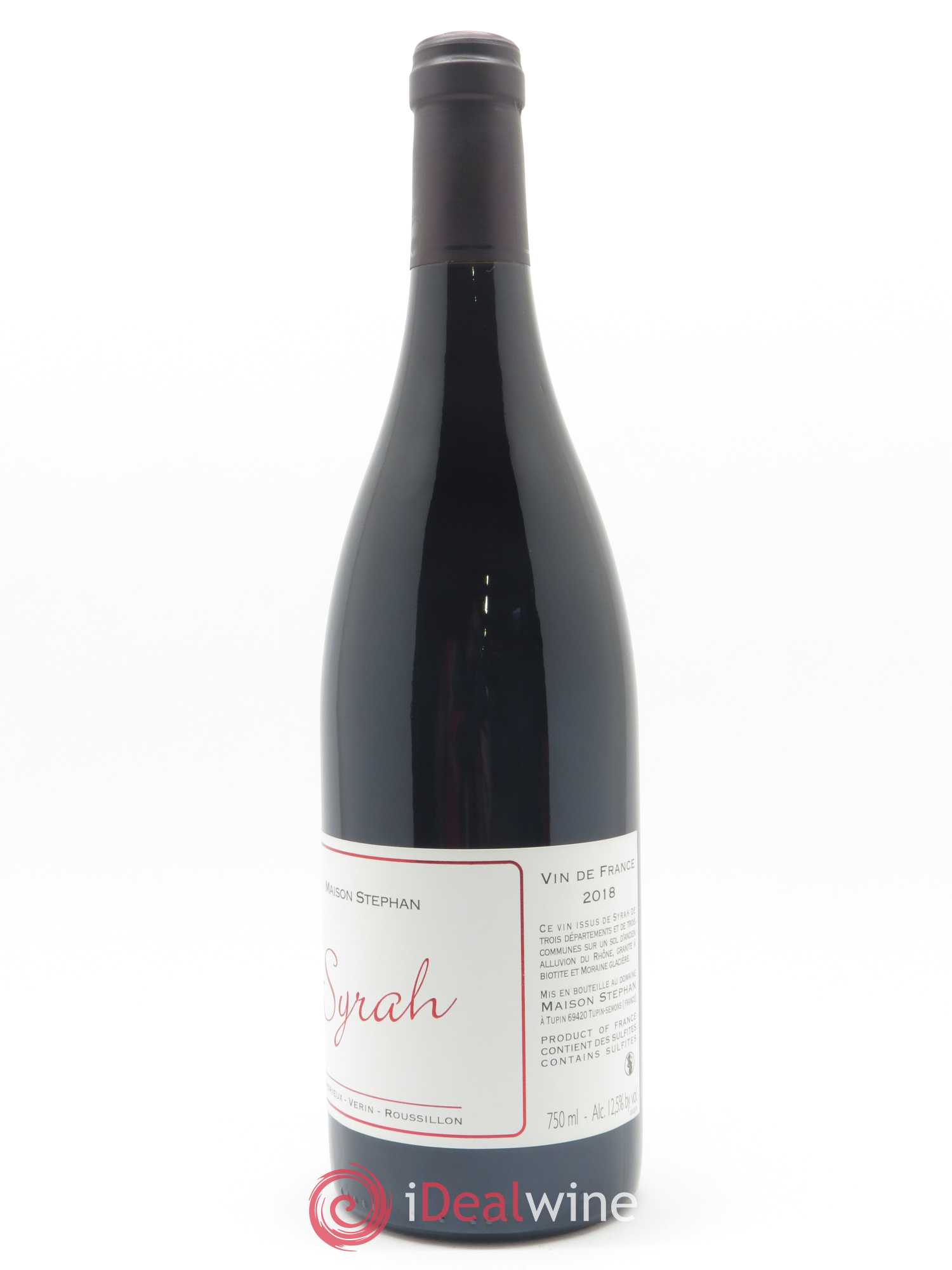 Vin de France Syrah Jean-Michel Stephan 2018 - Lot de 1 bouteille - 1