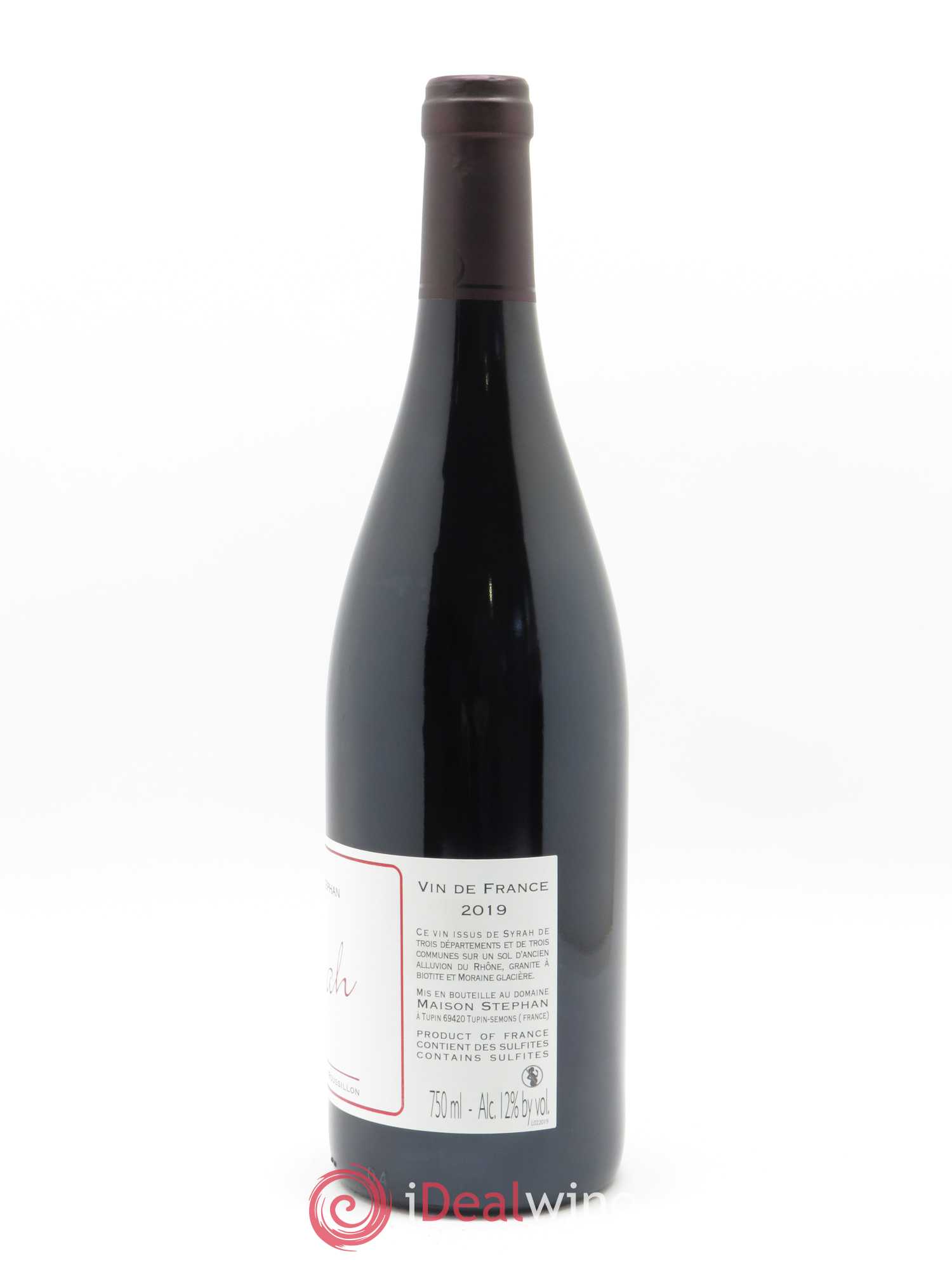 Vin de France Syrah Jean-Michel Stephan 2019 - Lot de 1 bouteille - 1