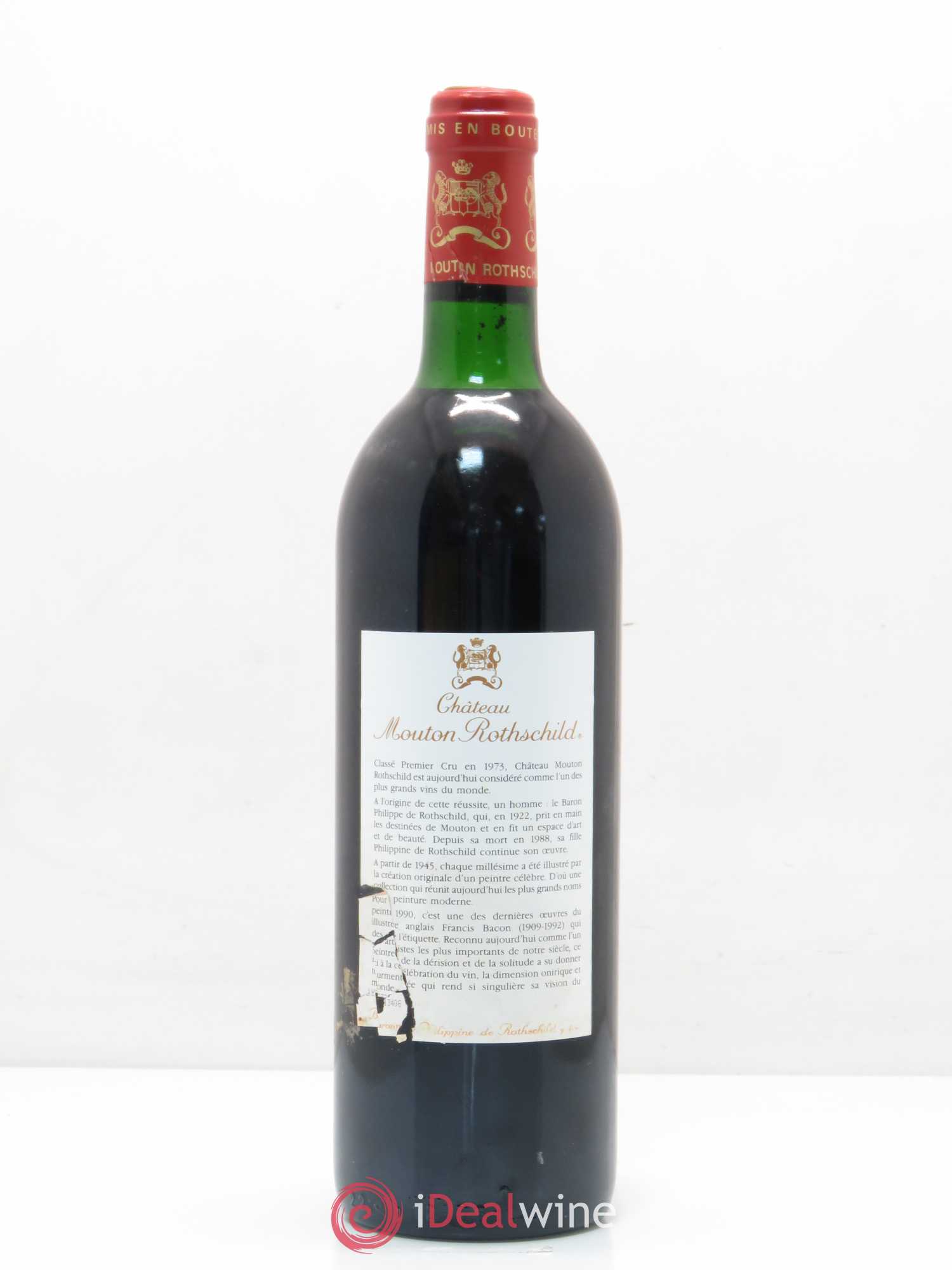 Château Mouton Rothschild 1er Grand Cru Classé 1990 - Lot de 1 bouteille - 1