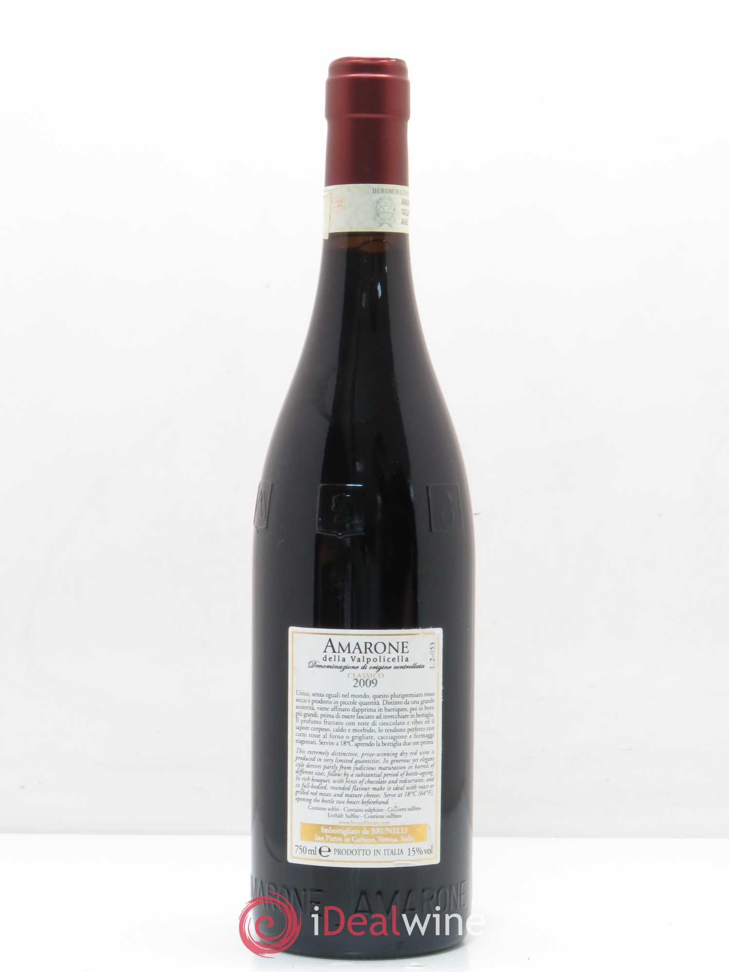 Amarone della Valpolicella DOC Brunelli 2009 - Lot de 1 bouteille - 1