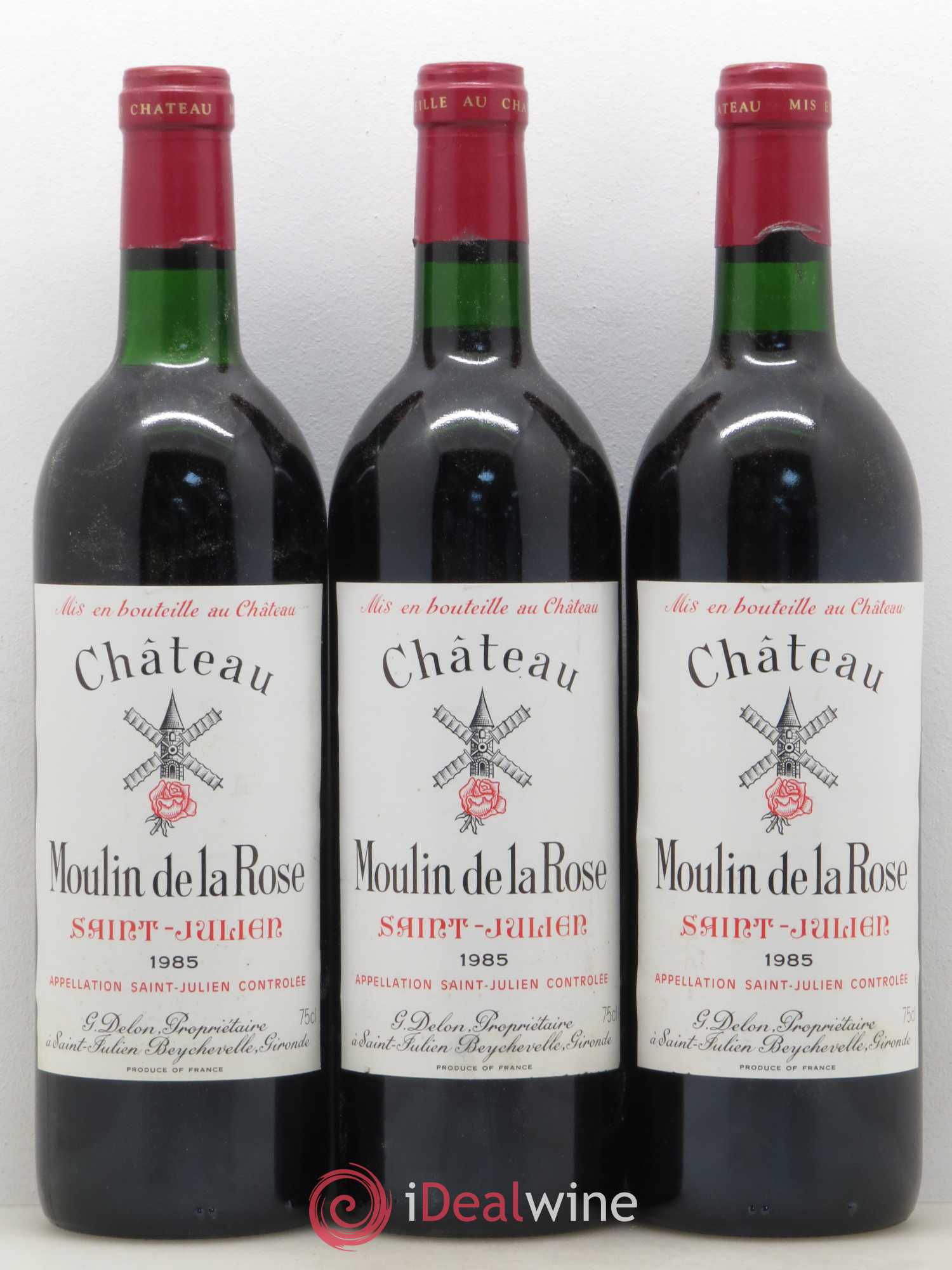 Château Moulin de la Rose Cru Bourgeois 1985 - Lot de 12 bouteilles - 1