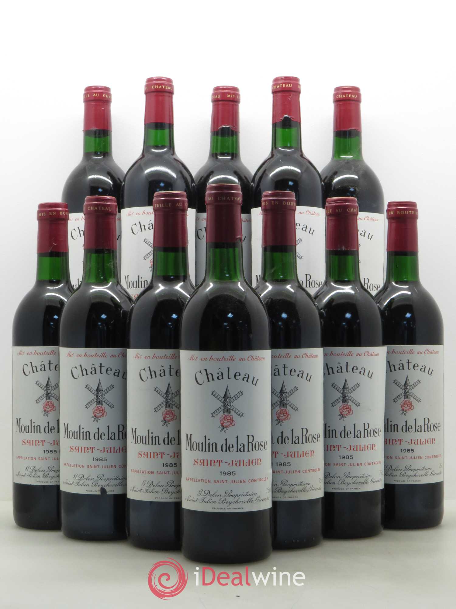 Château Moulin de la Rose Cru Bourgeois 1985 - Lot de 12 bouteilles - 0