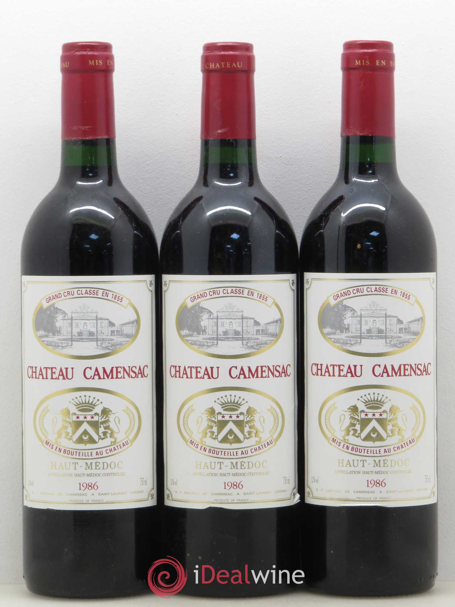 Château Camensac 5ème Grand Cru Classé 1986 - Lot de 12 bouteilles - 1