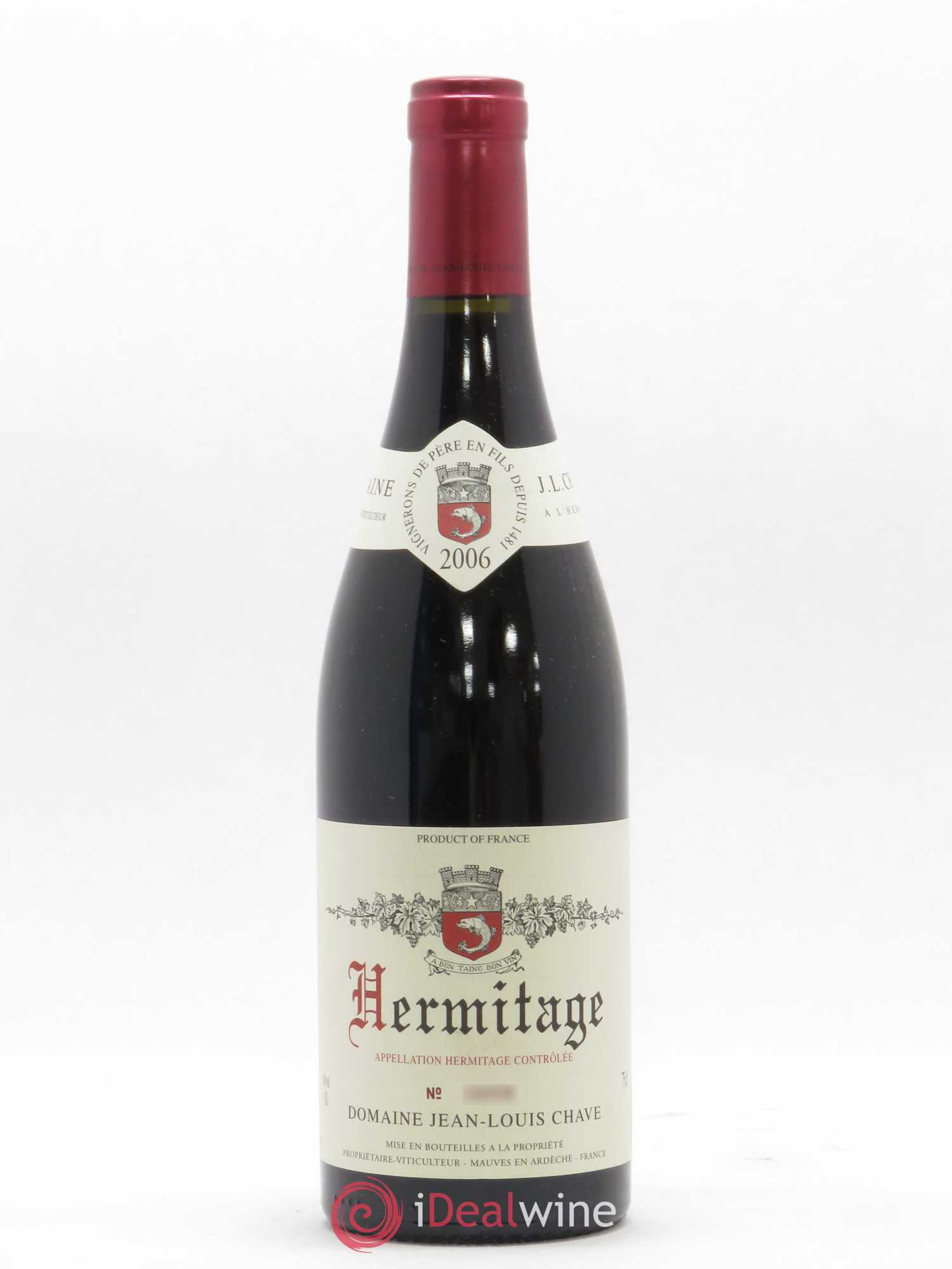 Hermitage Jean-Louis Chave 2006 - Lot de 1 bouteille - 0