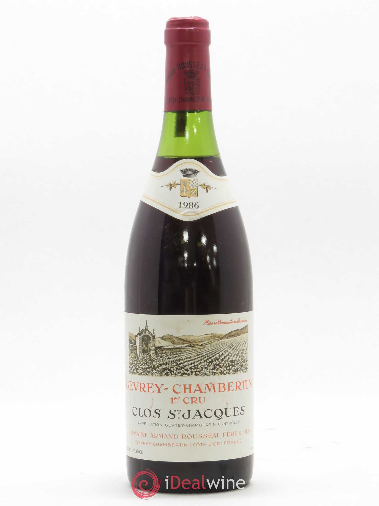 Gevrey-Chambertin 1er Cru Clos Saint-Jacques Armand Rousseau (Domaine) 1986 - Lot de 1 bouteille - 0