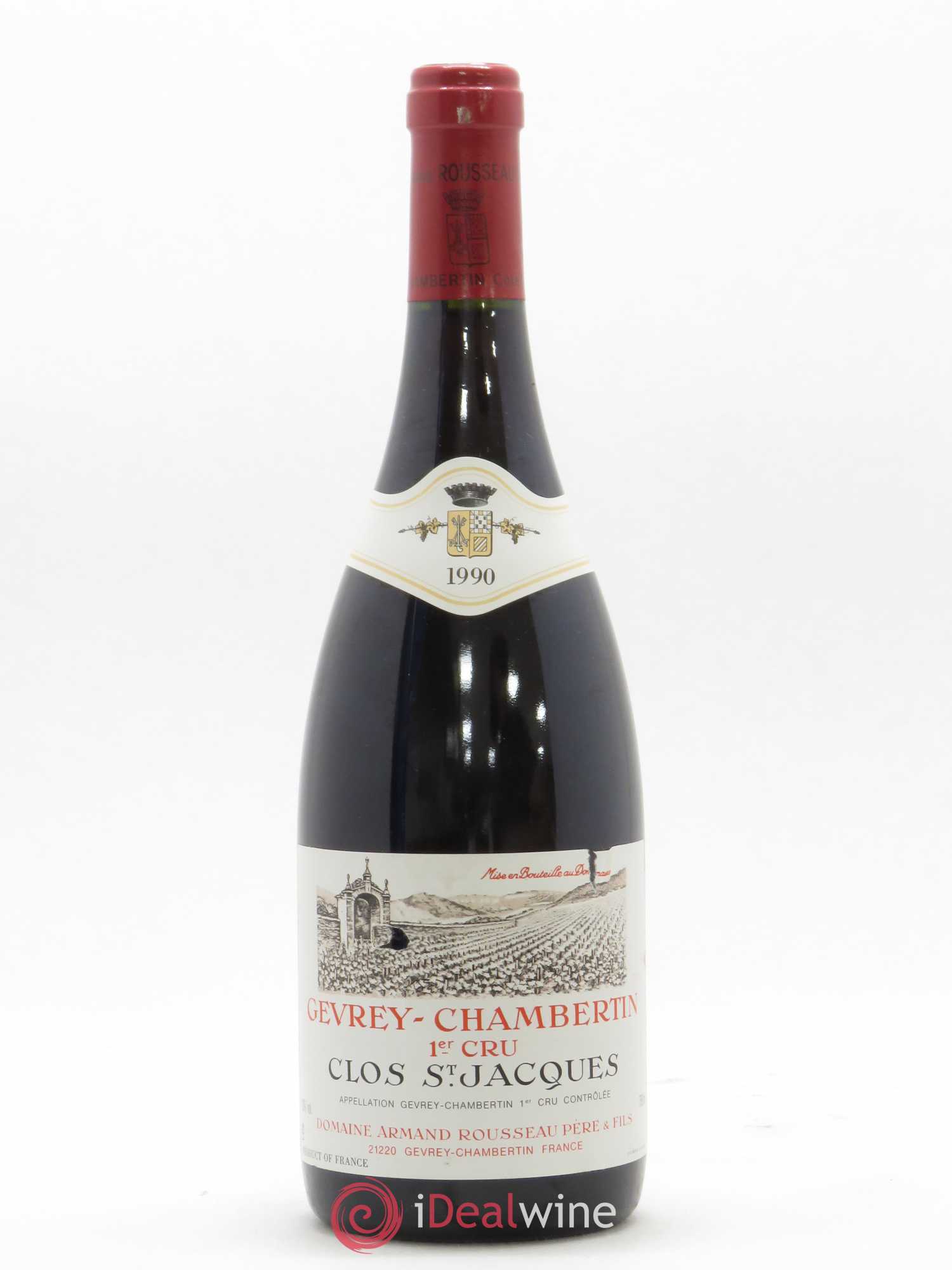 Gevrey-Chambertin 1er Cru Clos Saint-Jacques Armand Rousseau (Domaine) 1990 - Lot de 1 bouteille - 0