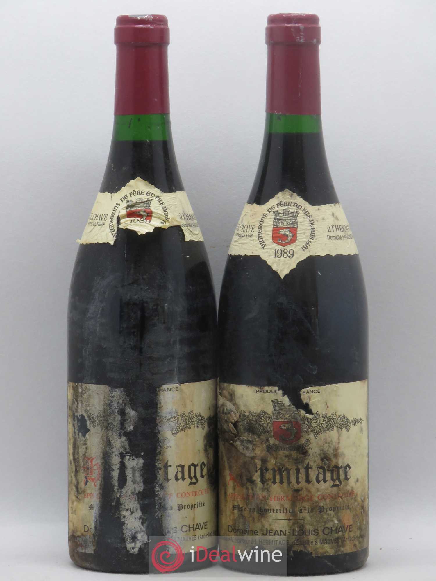 Hermitage Jean-Louis Chave 1989 - Lot de 2 bouteilles - 0