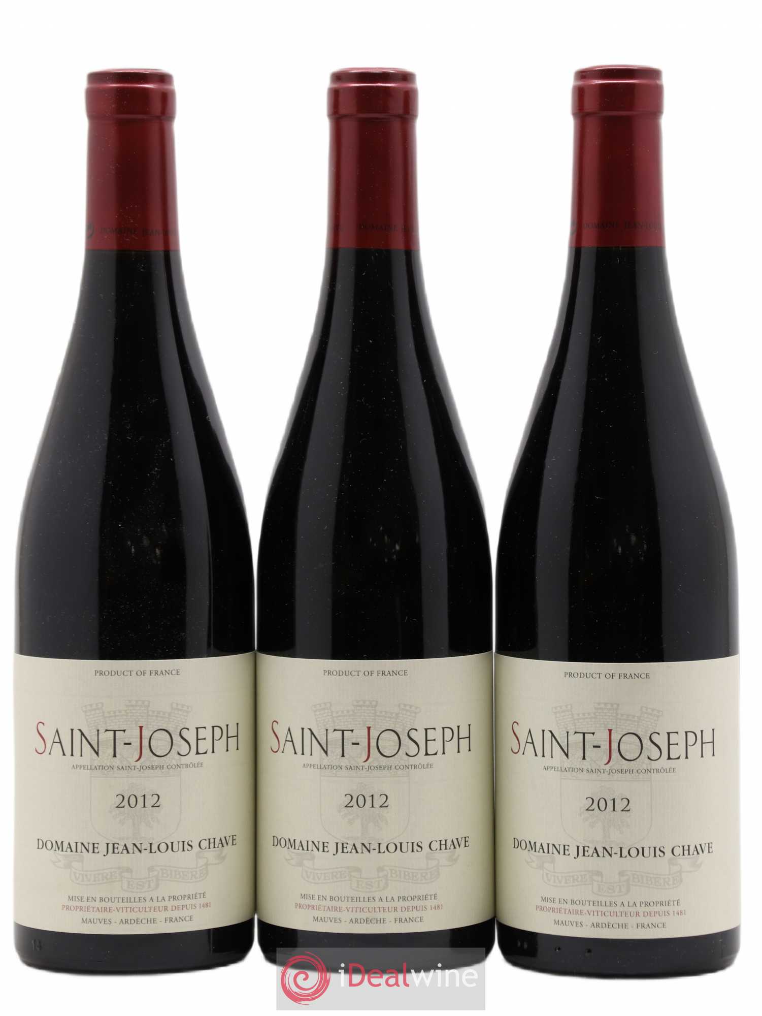 Saint-Joseph Jean-Louis Chave 2012 - Lot de 3 bouteilles - 0