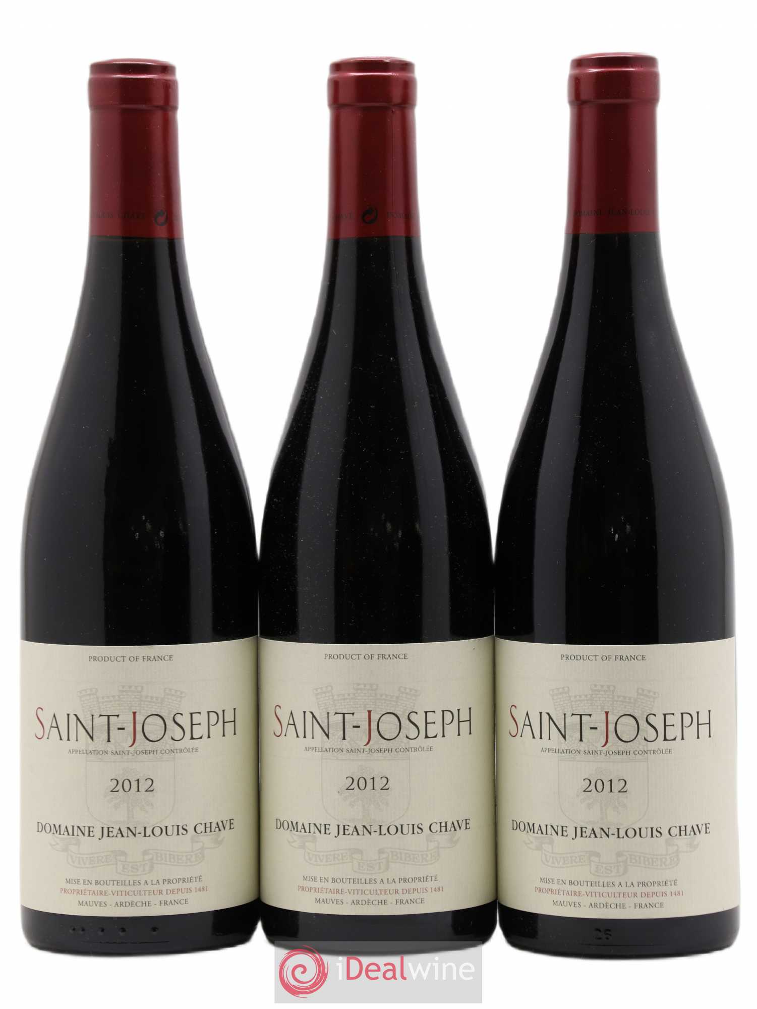 Saint-Joseph Jean-Louis Chave 2012 - Lot de 3 bouteilles - 0
