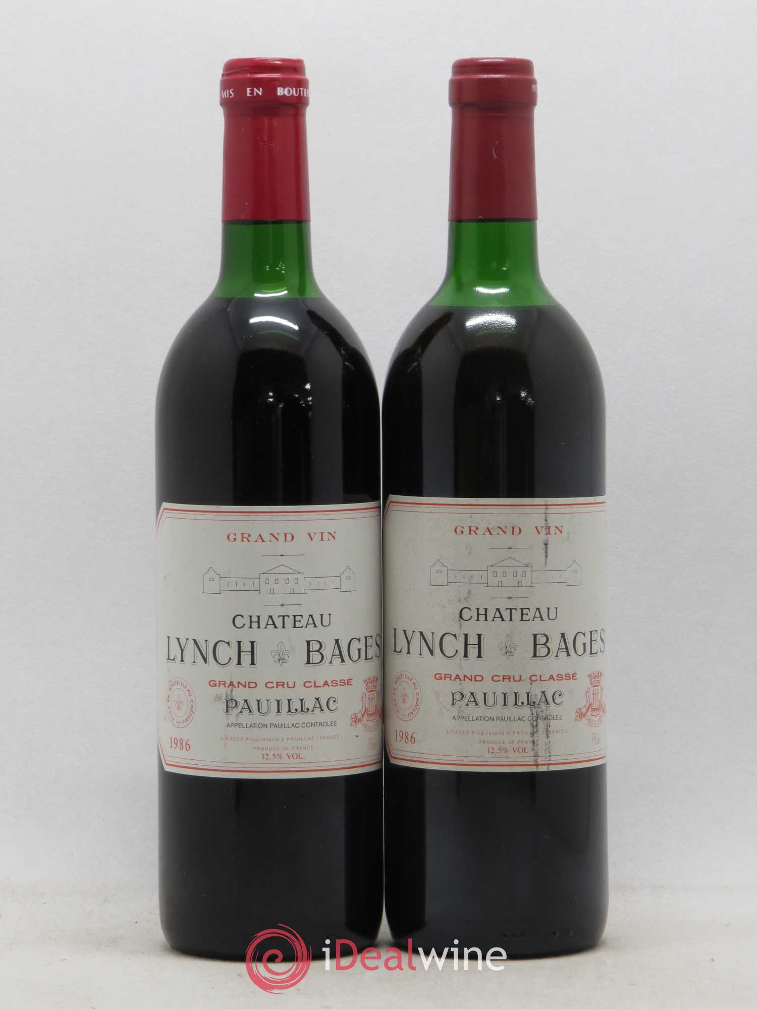 Château Lynch Bages 5ème Grand Cru Classé 1986 - Lot de 2 bouteilles - 0