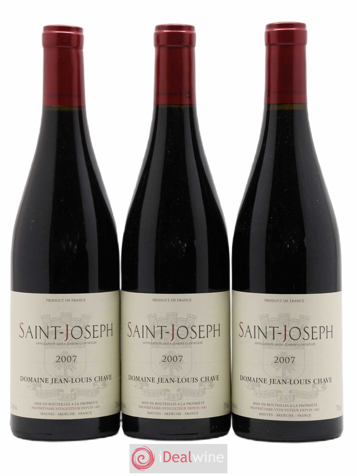 Saint-Joseph Jean-Louis Chave 2007 - Posten von 3 Flaschen - 0