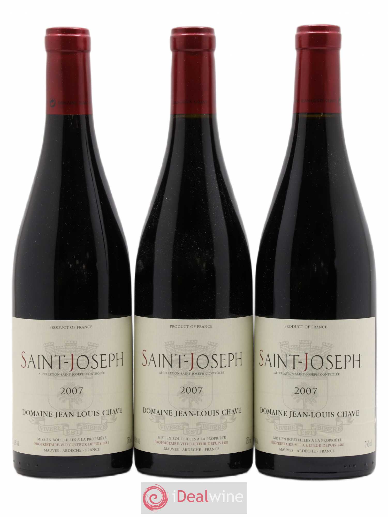 Saint-Joseph Jean-Louis Chave 2007 - Lot de 3 bouteilles - 0